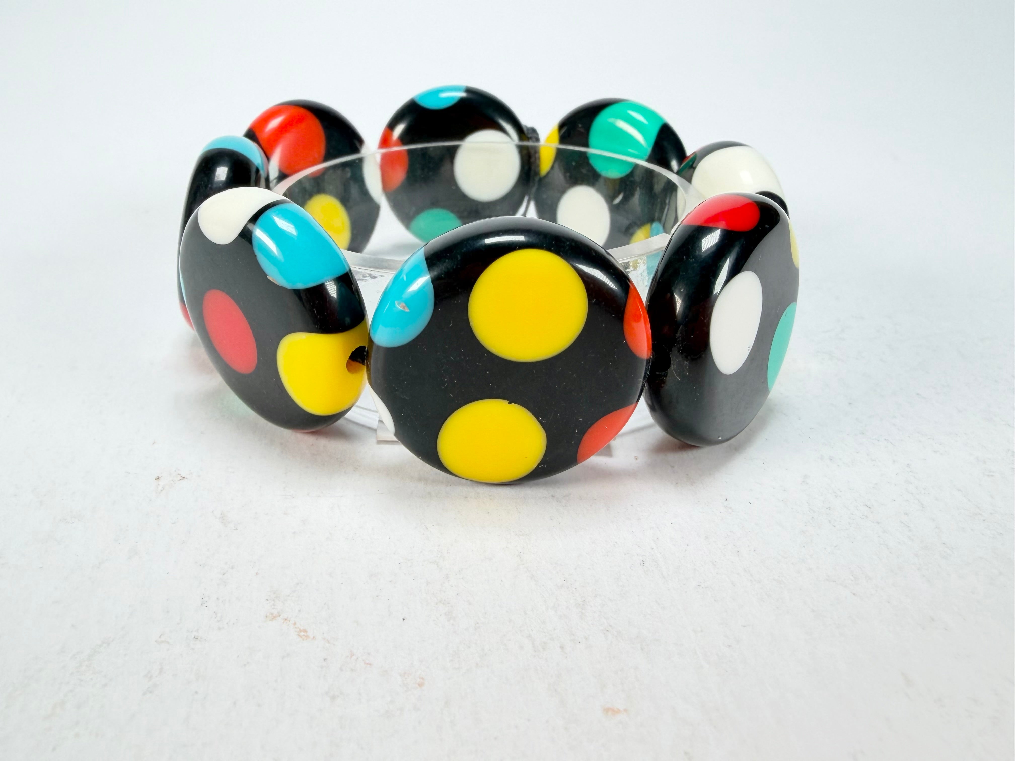 Sobral - Dots "Dots" Multi Colour Elasticated Resin Bracelet ( 005362 )