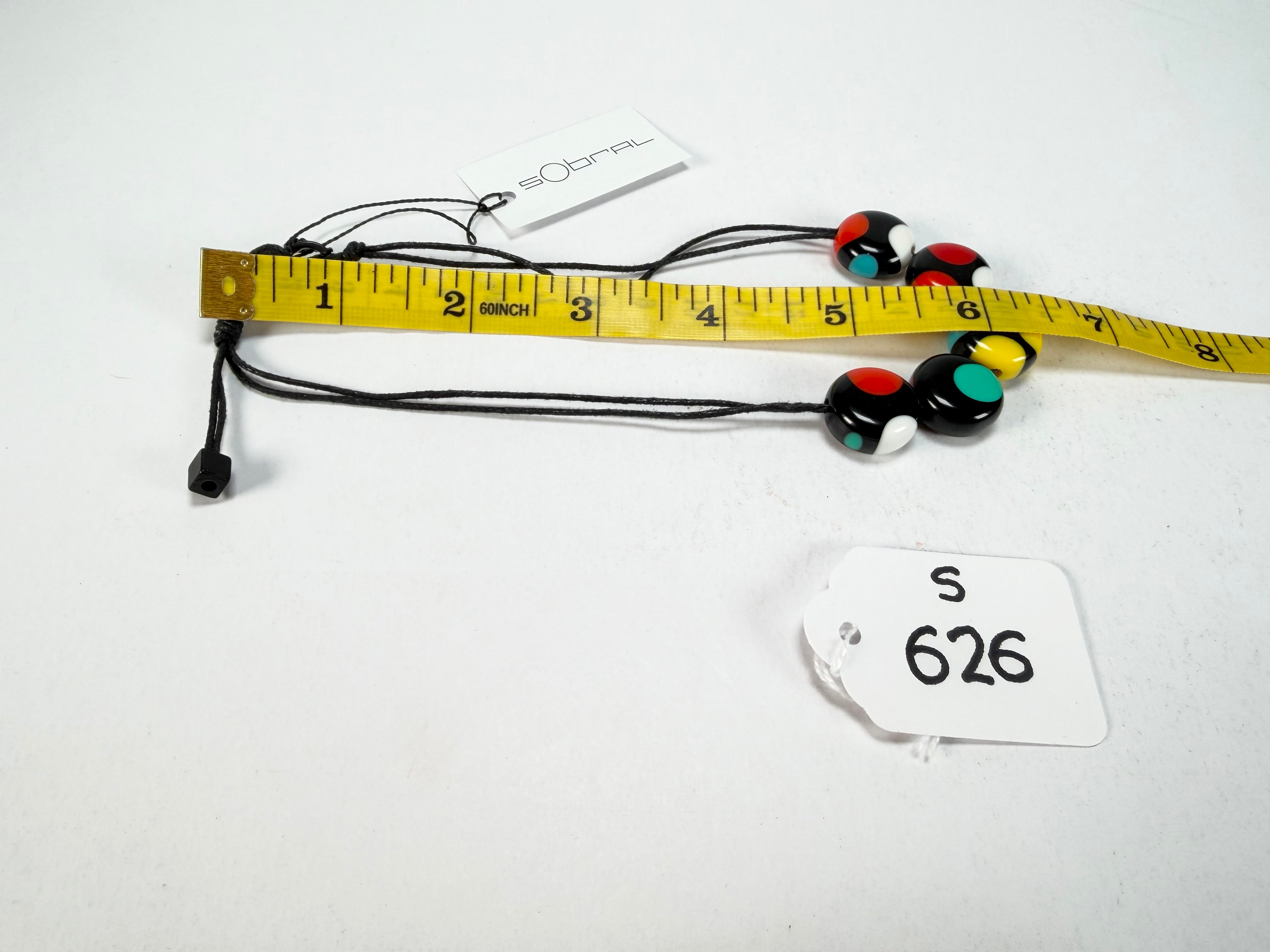 Sobral - Dots "Pointé" Multi Colour Resin Bracelet On Cord ( 000000 )