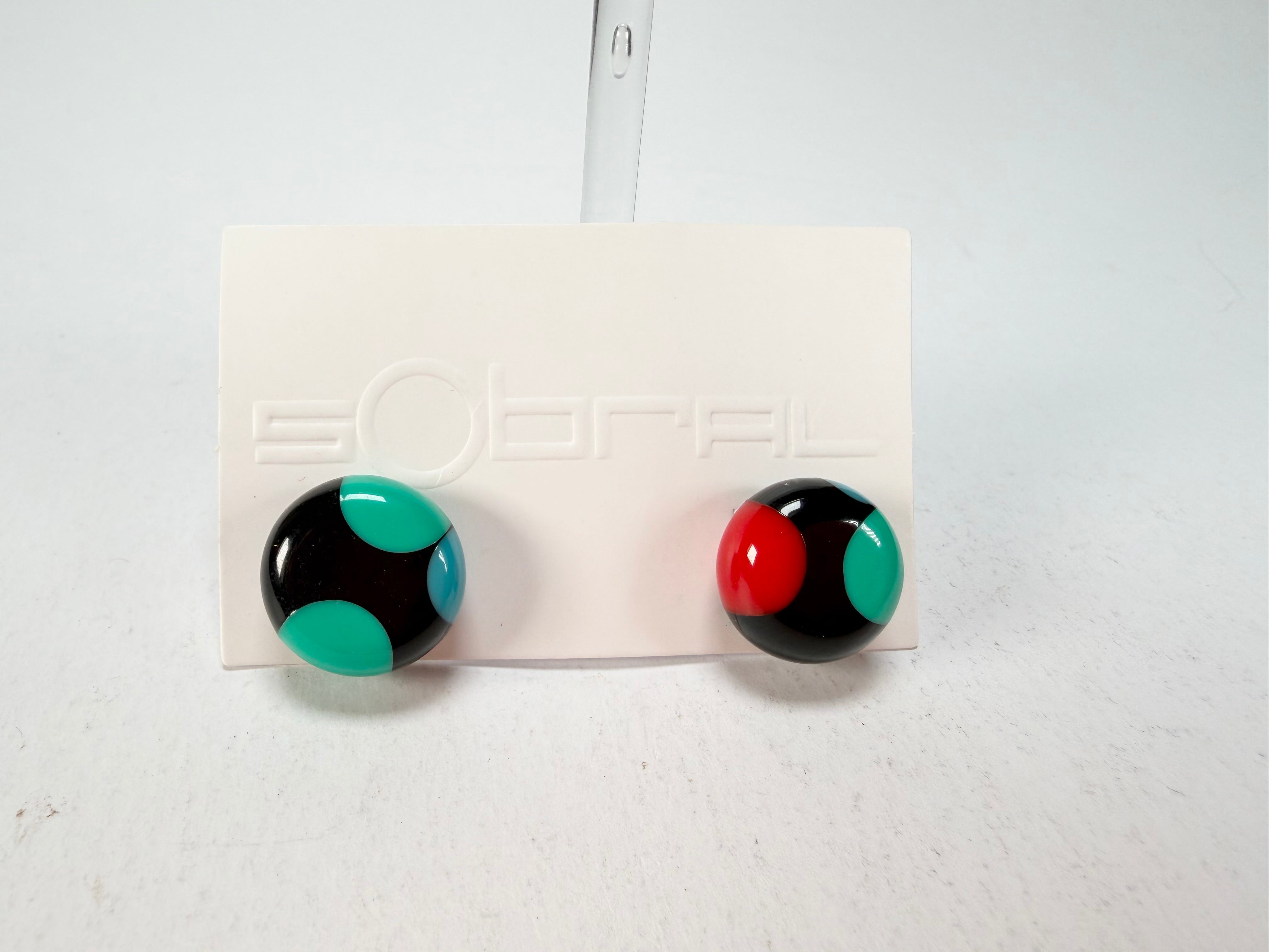 Sobral - Dots "Dots" Multi Colour Resin Earrings ( 005355 )