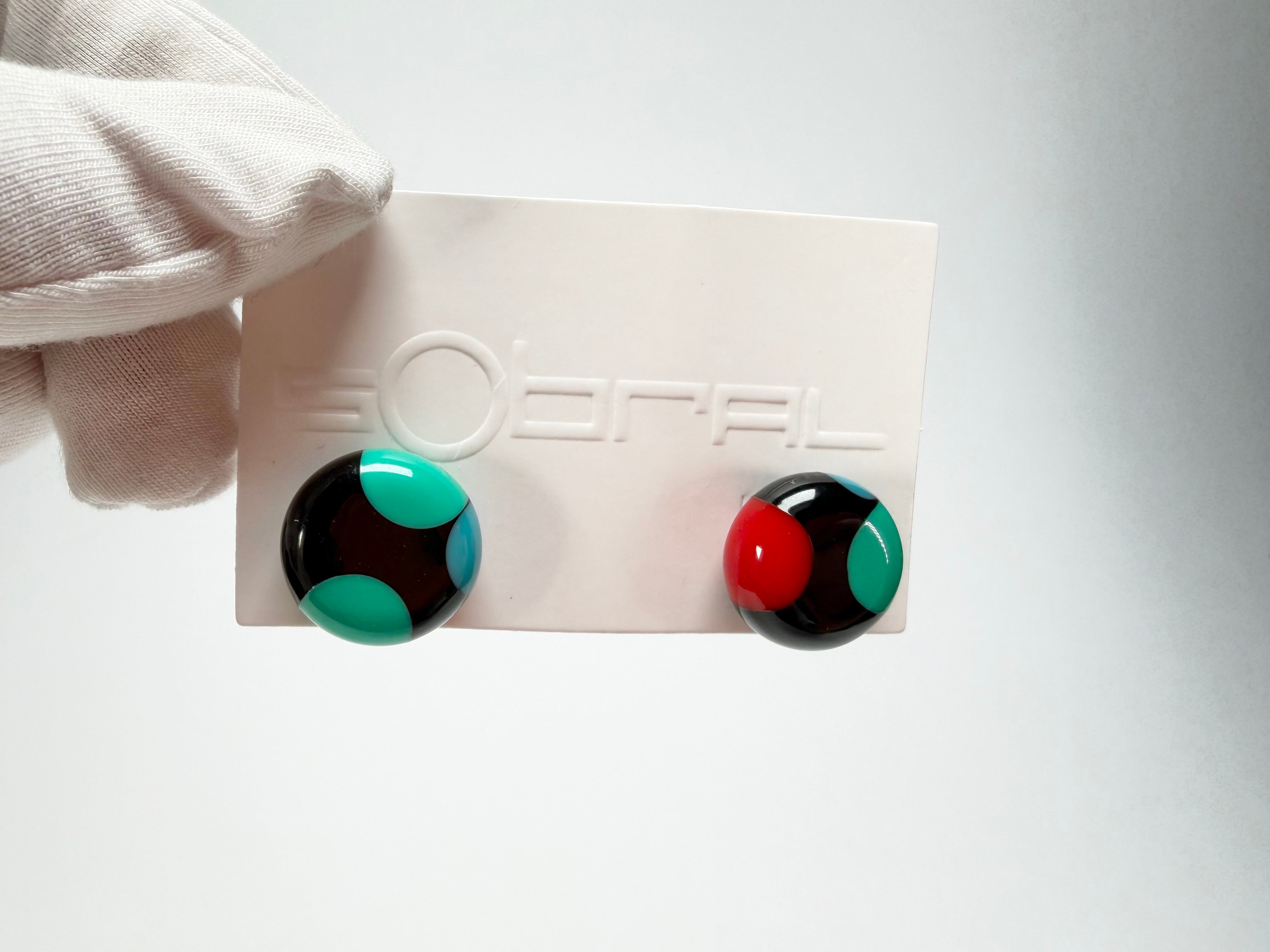 Sobral - Dots "Dots" Multi Colour Resin Earrings ( 005355 )