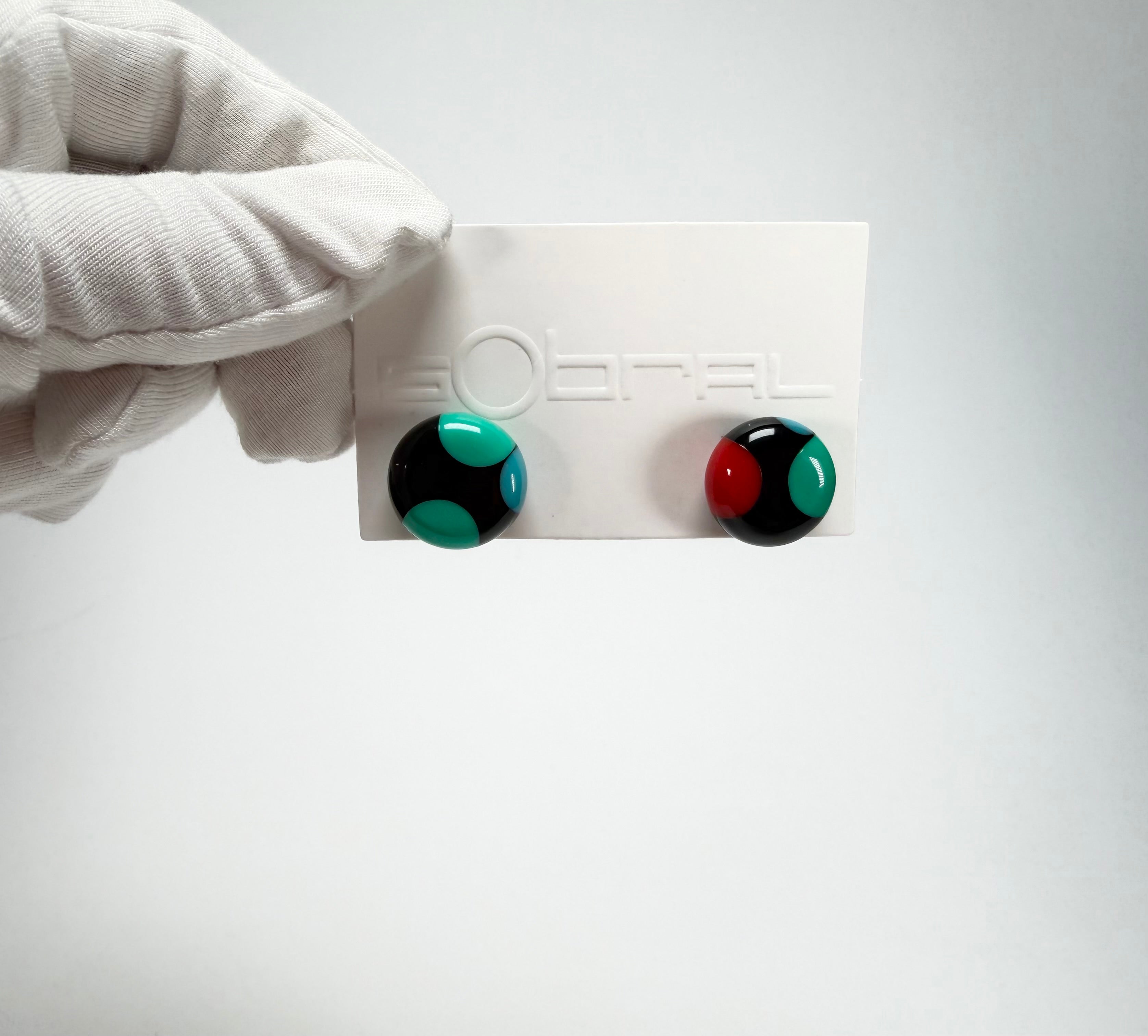 Sobral - Dots "Dots" Multi Colour Resin Earrings ( 005355 )