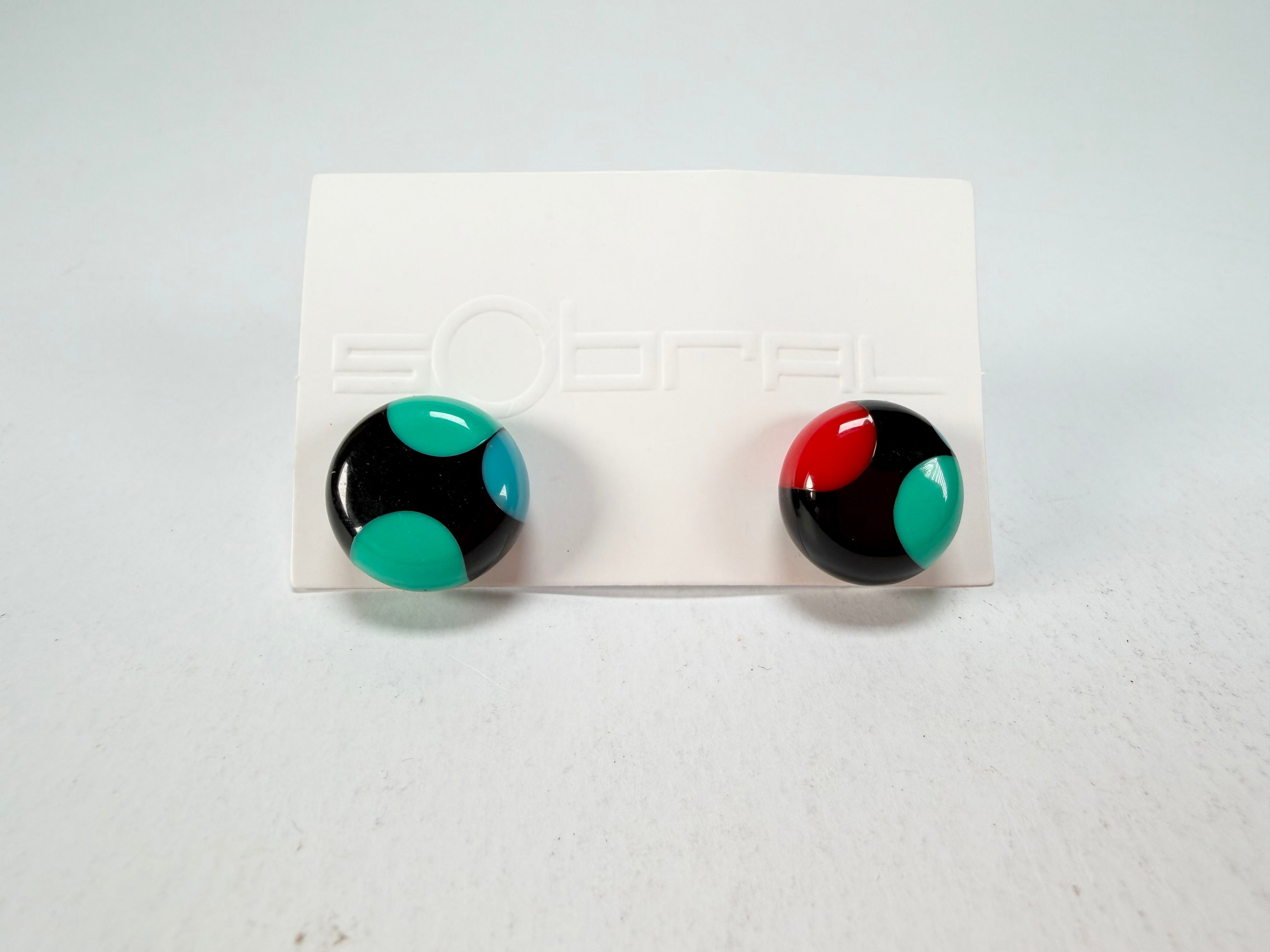 Sobral - Dots "Dots" Multi Colour Resin Earrings ( 005355 )