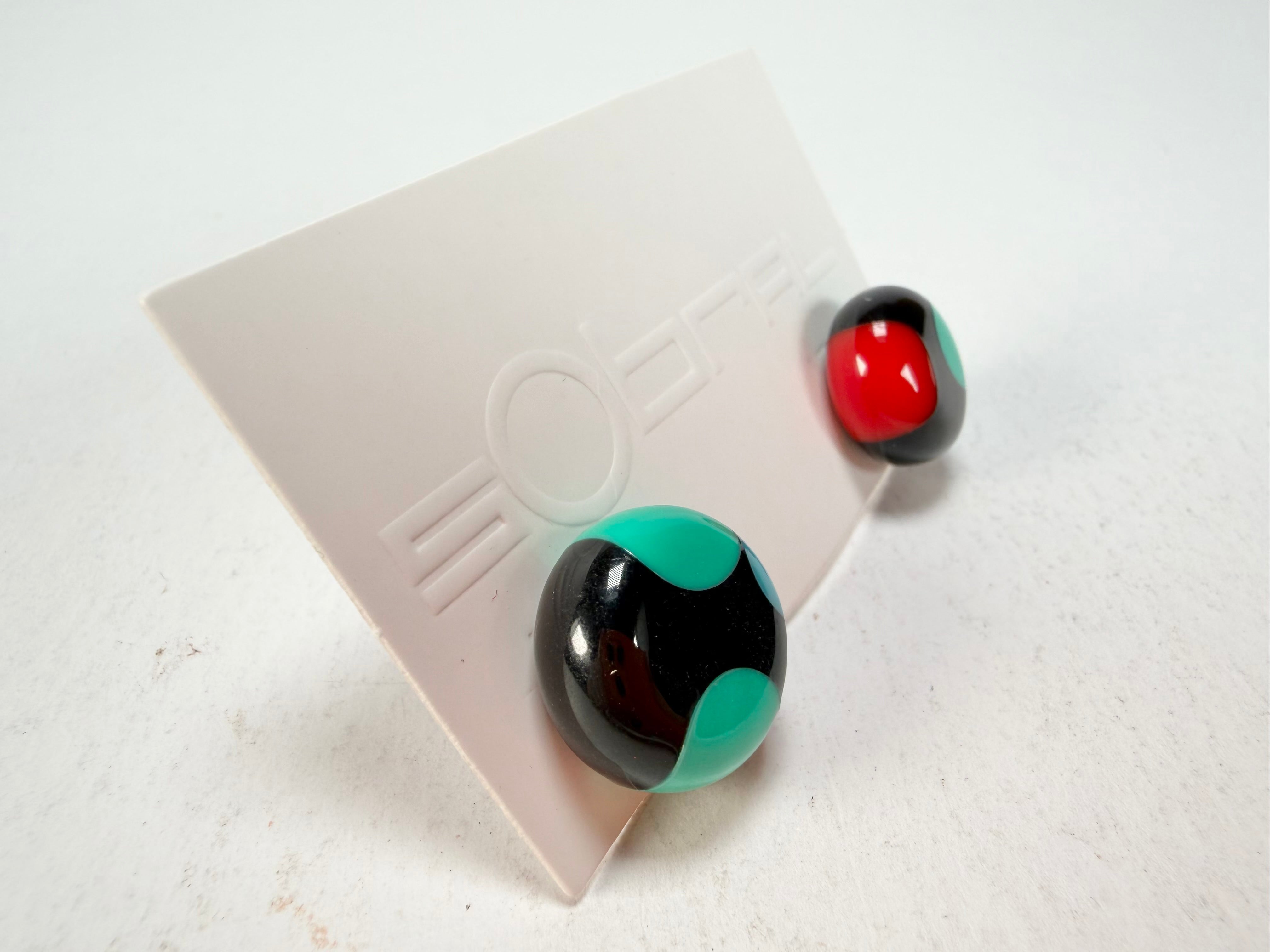 Sobral - Dots "Dots" Multi Colour Resin Earrings ( 005355 )
