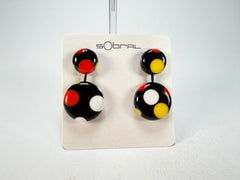 Sobral - Dots "Obsession" Multi Colour Resin Earrings ( 005356 )