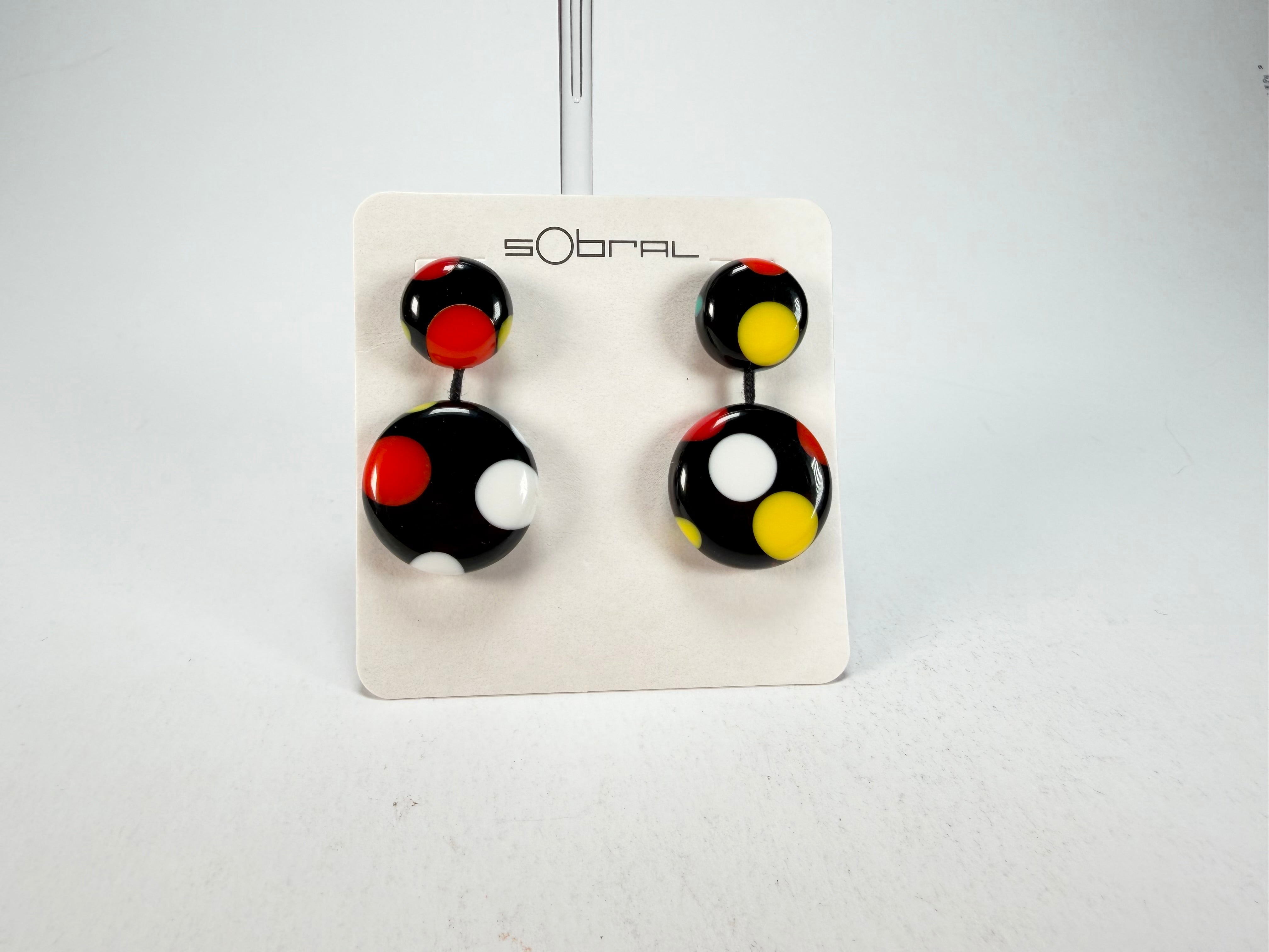 Sobral - Dots "Obsession" Multi Colour Resin Earrings ( 005356 )