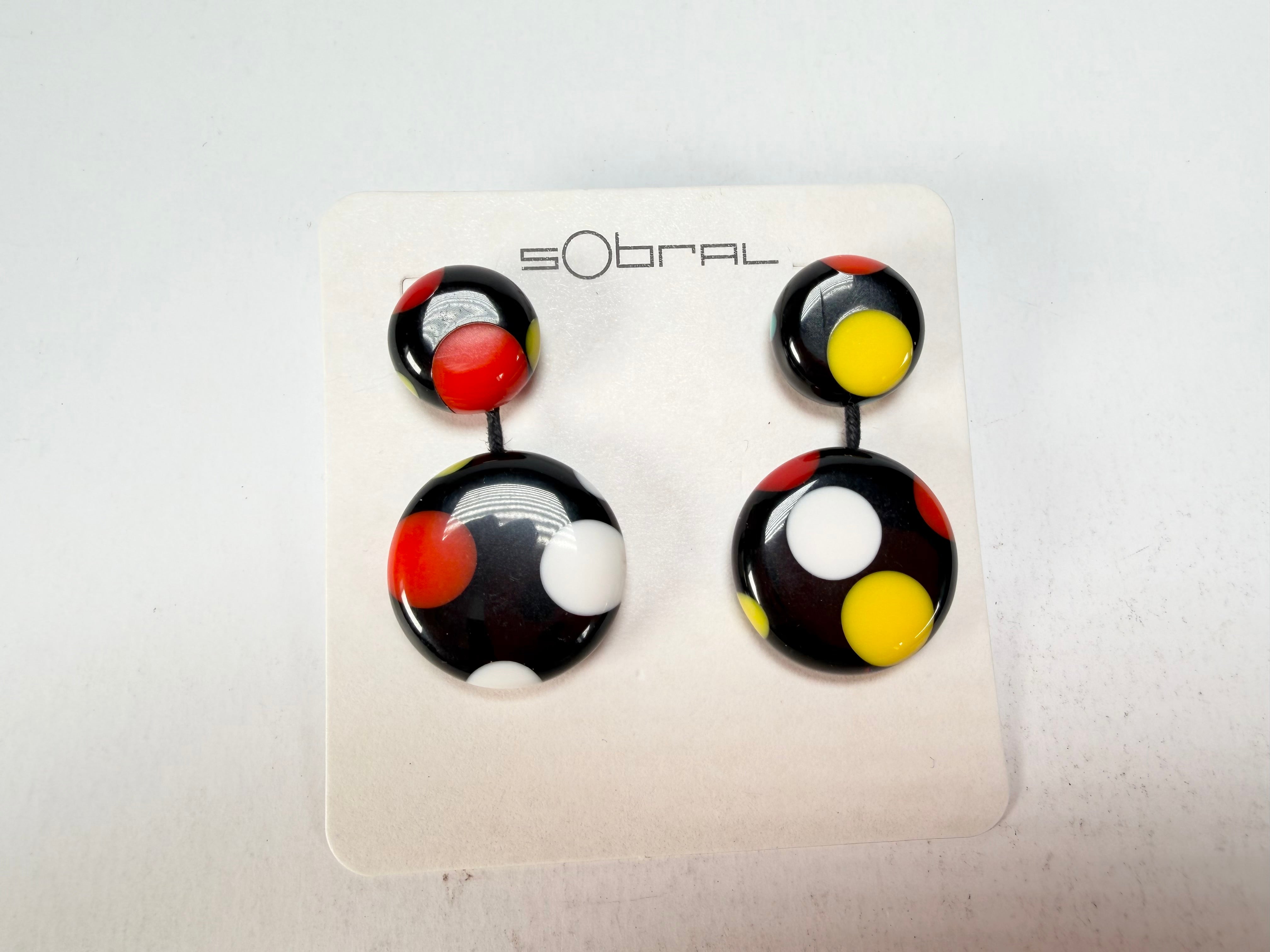 Sobral - Dots "Obsession" Multi Colour Resin Earrings ( 005356 )