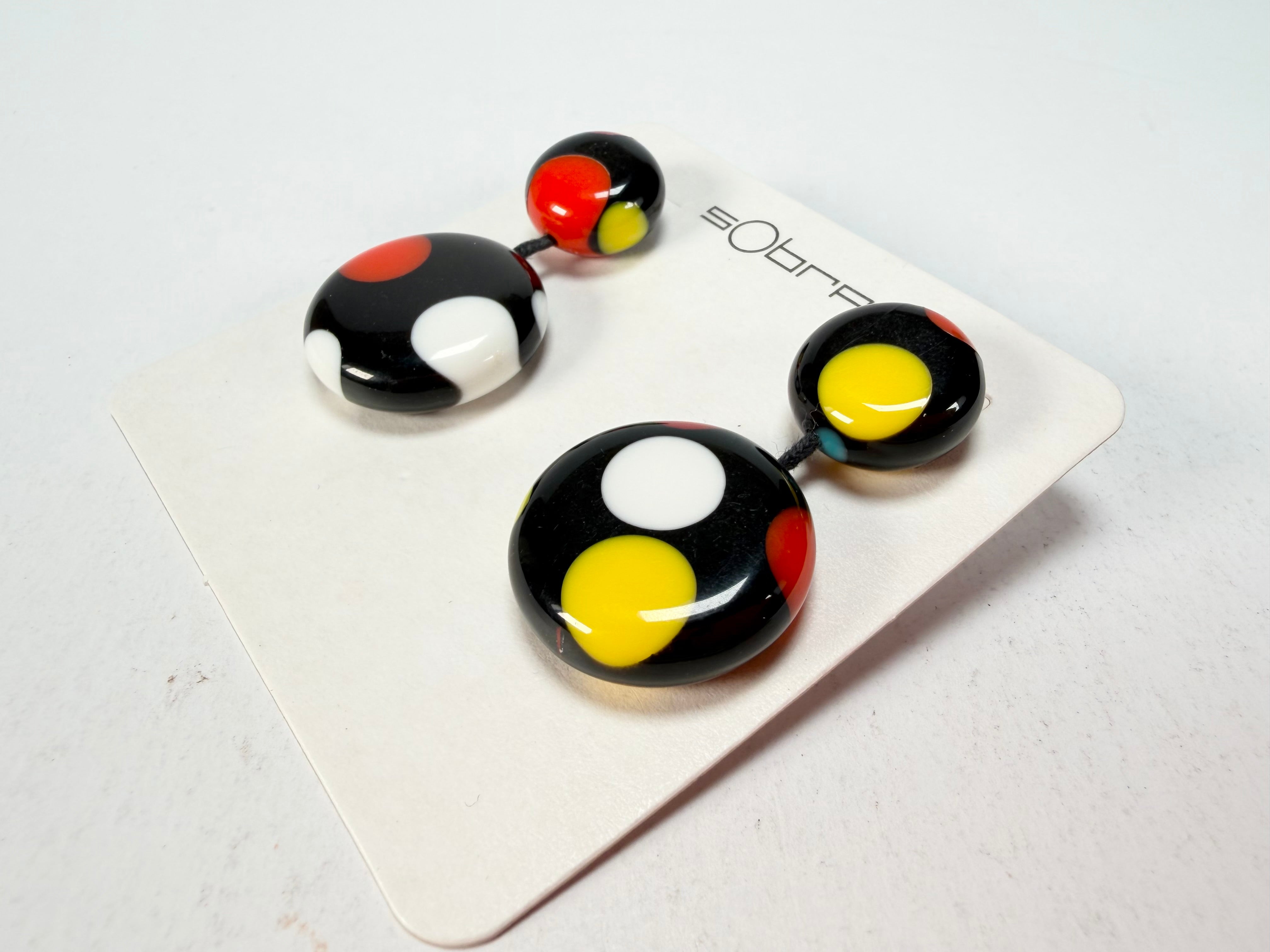 Sobral - Dots "Obsession" Multi Colour Resin Earrings ( 005356 )