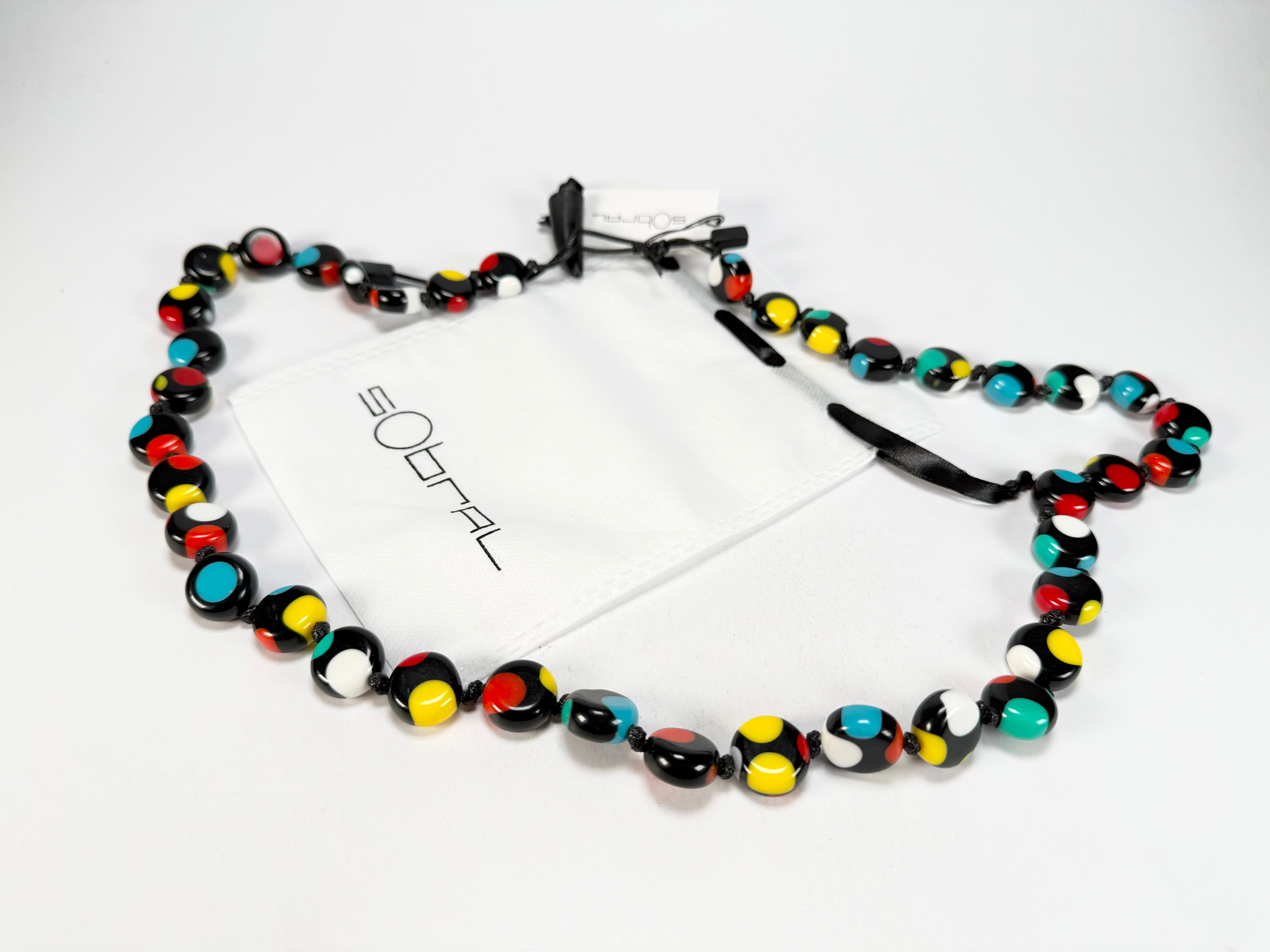 Sobral - Dots "Obsession" Multi Colour Resin Necklace ( 005359 )