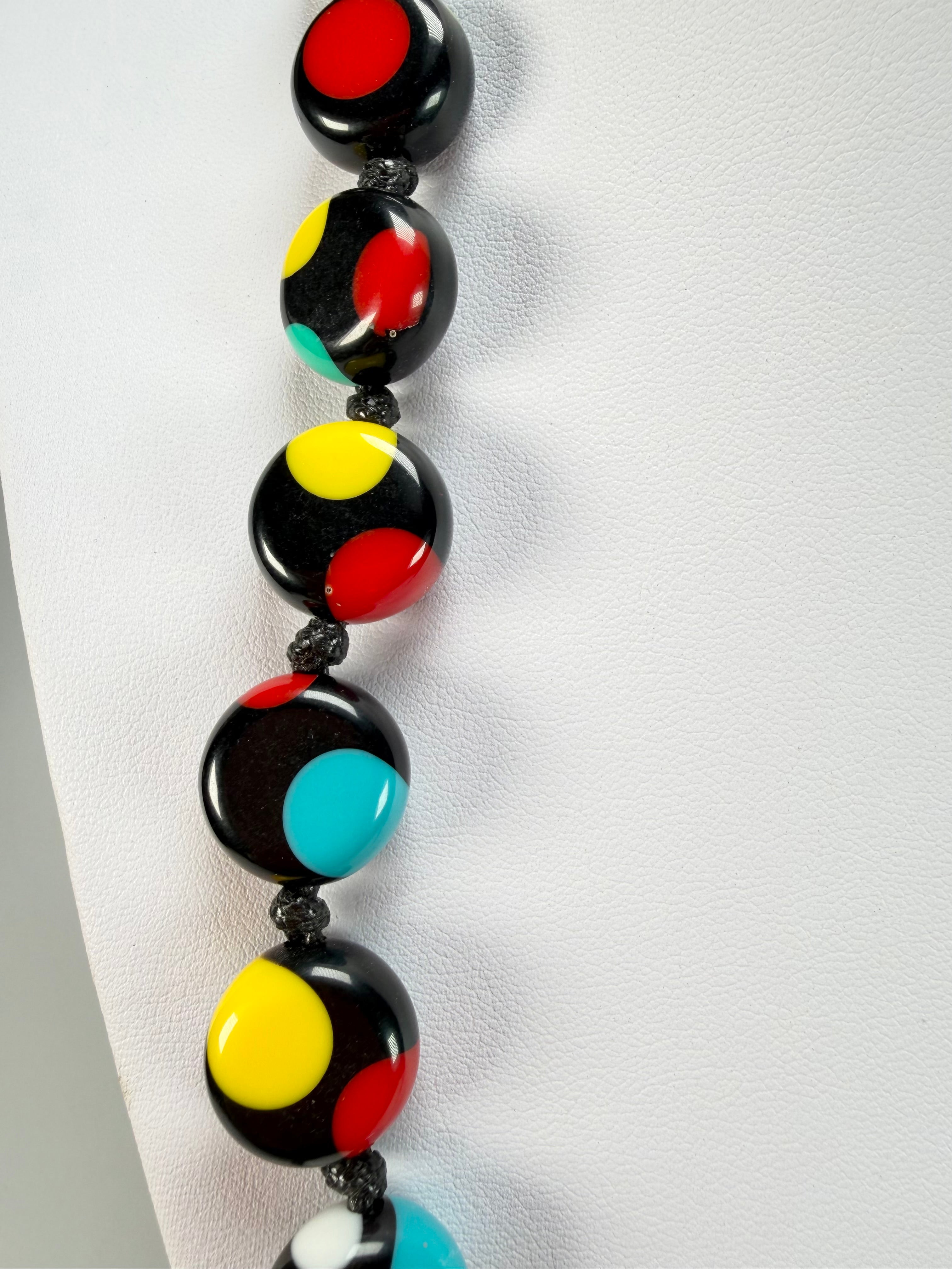 Sobral - Dots "Obsession" Multi Colour Resin Necklace ( 005359 )