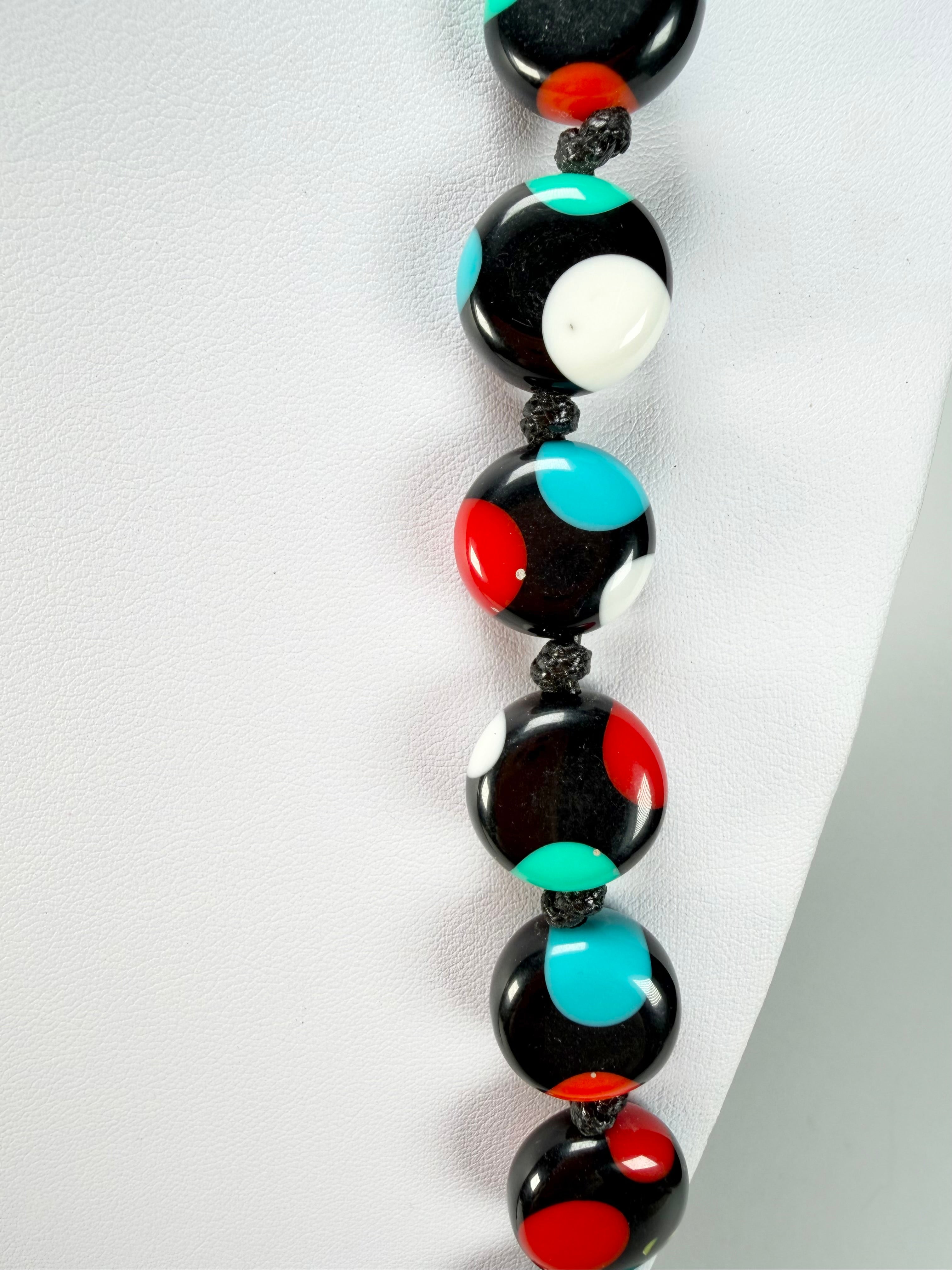 Sobral - Dots "Obsession" Multi Colour Resin Necklace ( 005359 )