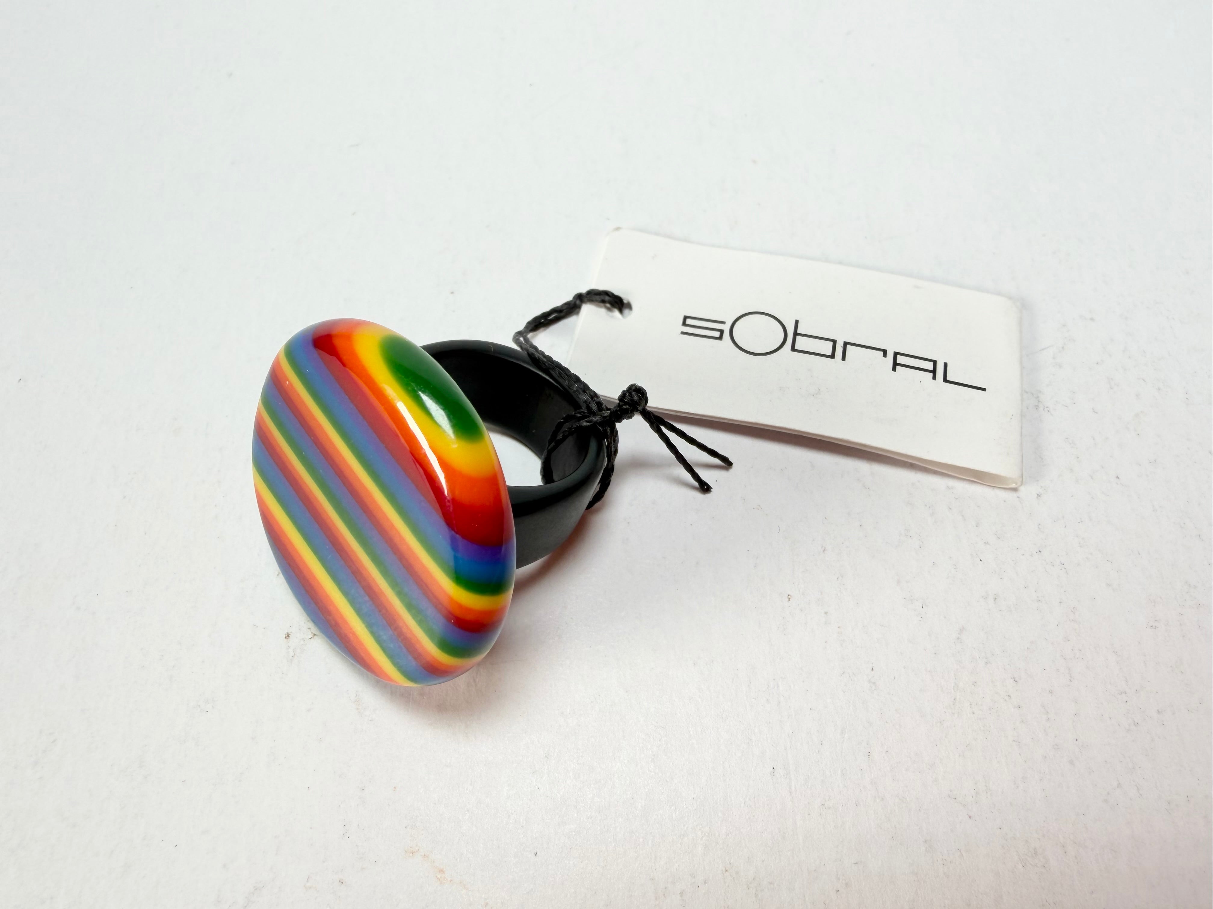 Sobral - Pop Pride "Retalhos" Resin Ring ( 004934 ) - Size UK O / US 7