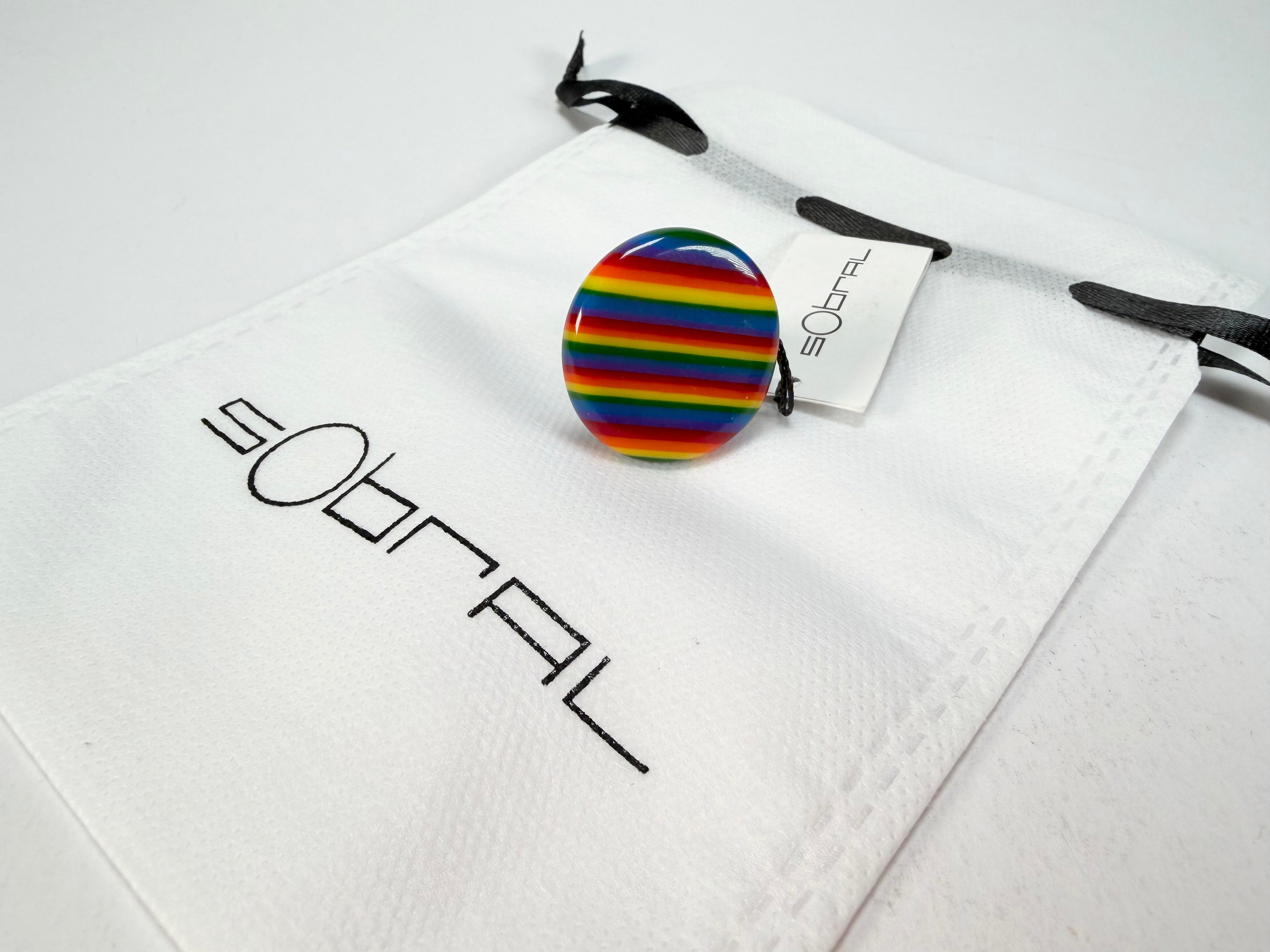 Sobral - Pop Pride "Retalhos" Resin Ring ( 004934 ) - Size UK O / US 7
