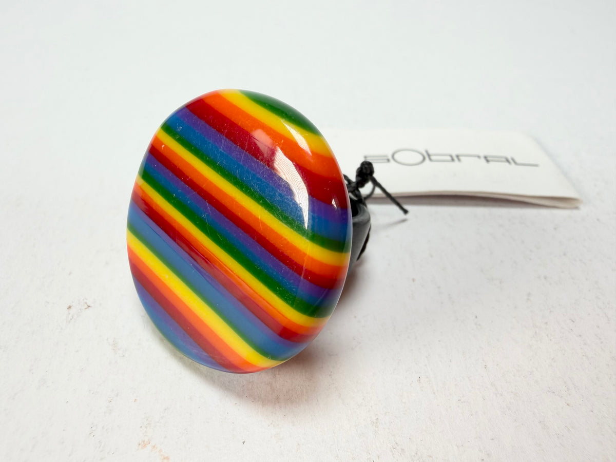 Sobral - Pop Pride "Retalhos" Resin Ring ( 004934 ) - Size UK O / US 7