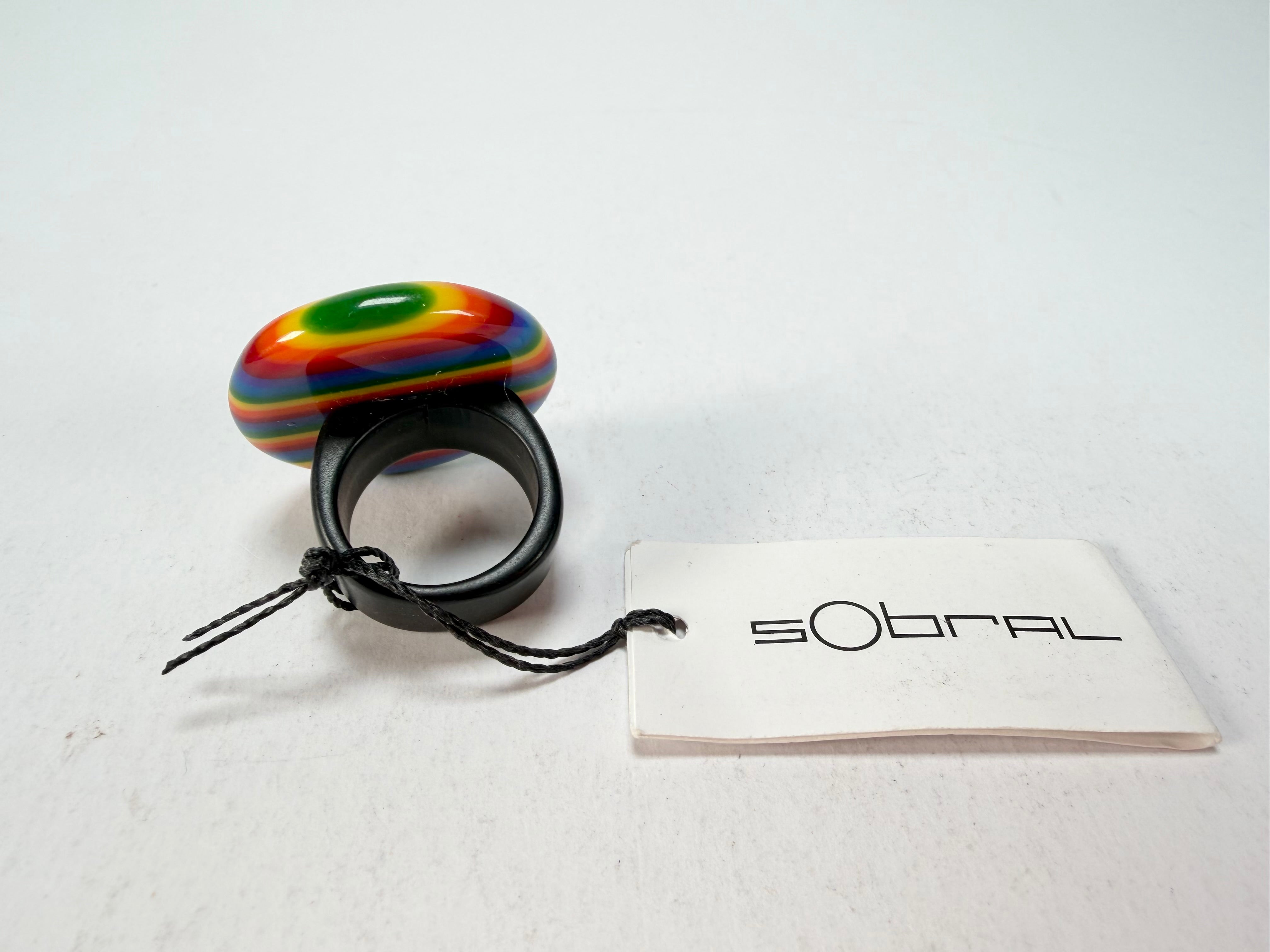 Sobral - Pop Pride "Retalhos" Resin Ring ( 004934 ) - Size UK O / US 7