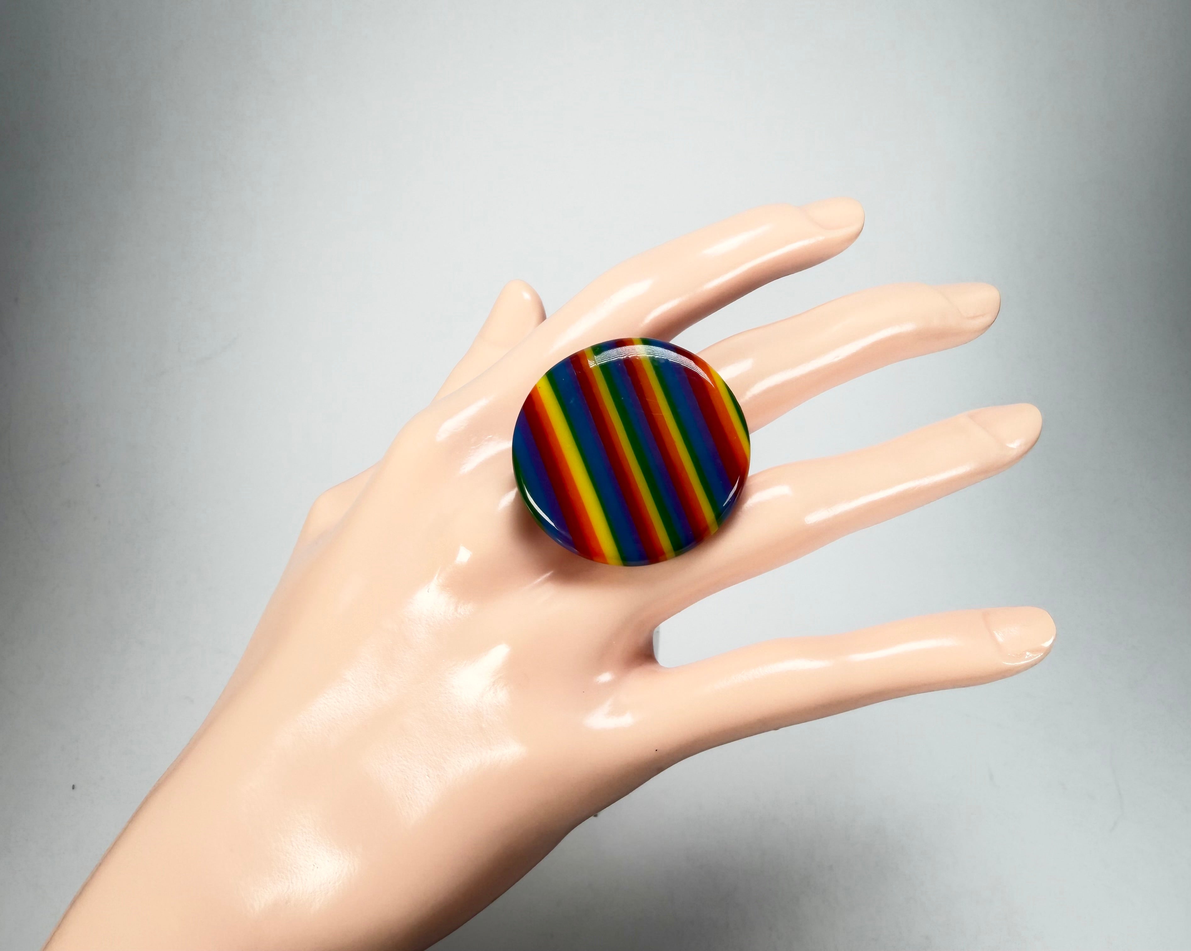 Sobral - Pop Pride "Retalhos" Resin Ring ( 004934 ) - Size UK O / US 7