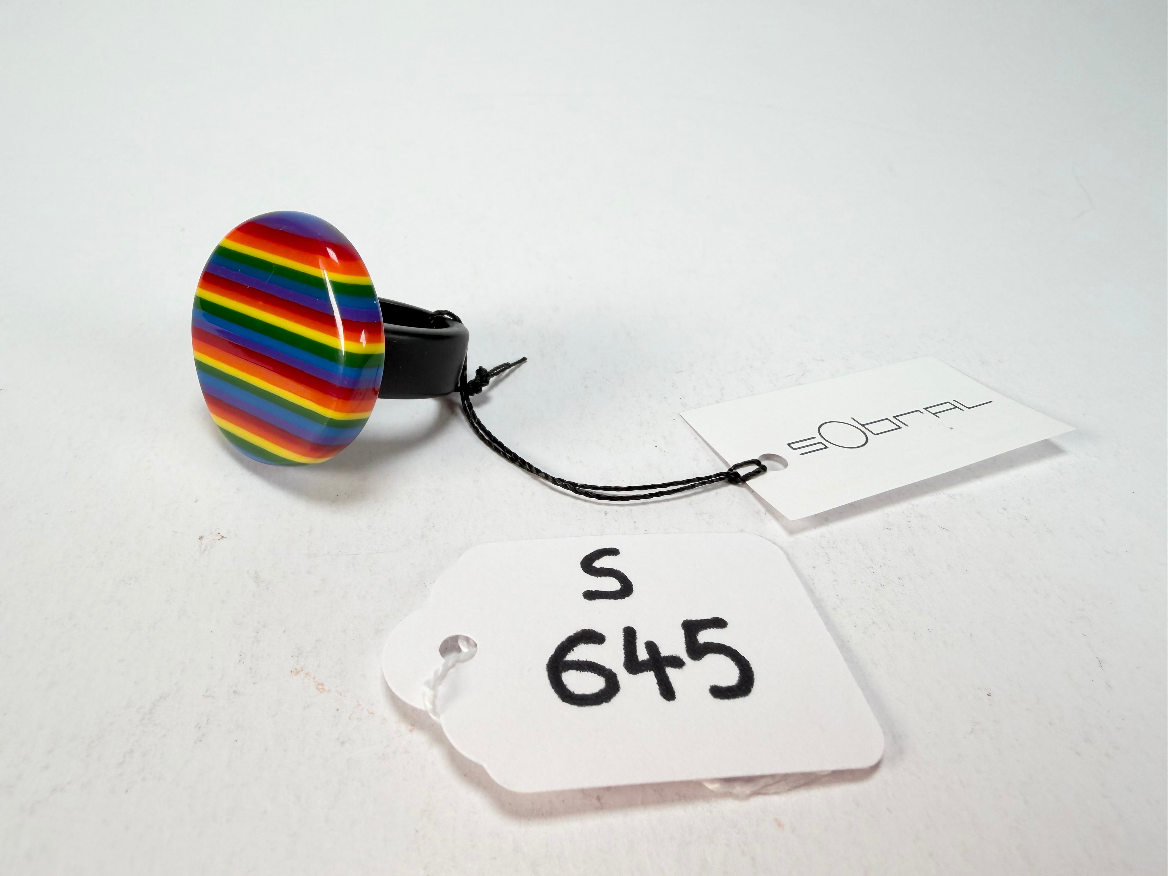 Sobral - Pop Pride "Retalhos" Resin Ring ( 004934 ) - Size UK S / US 9