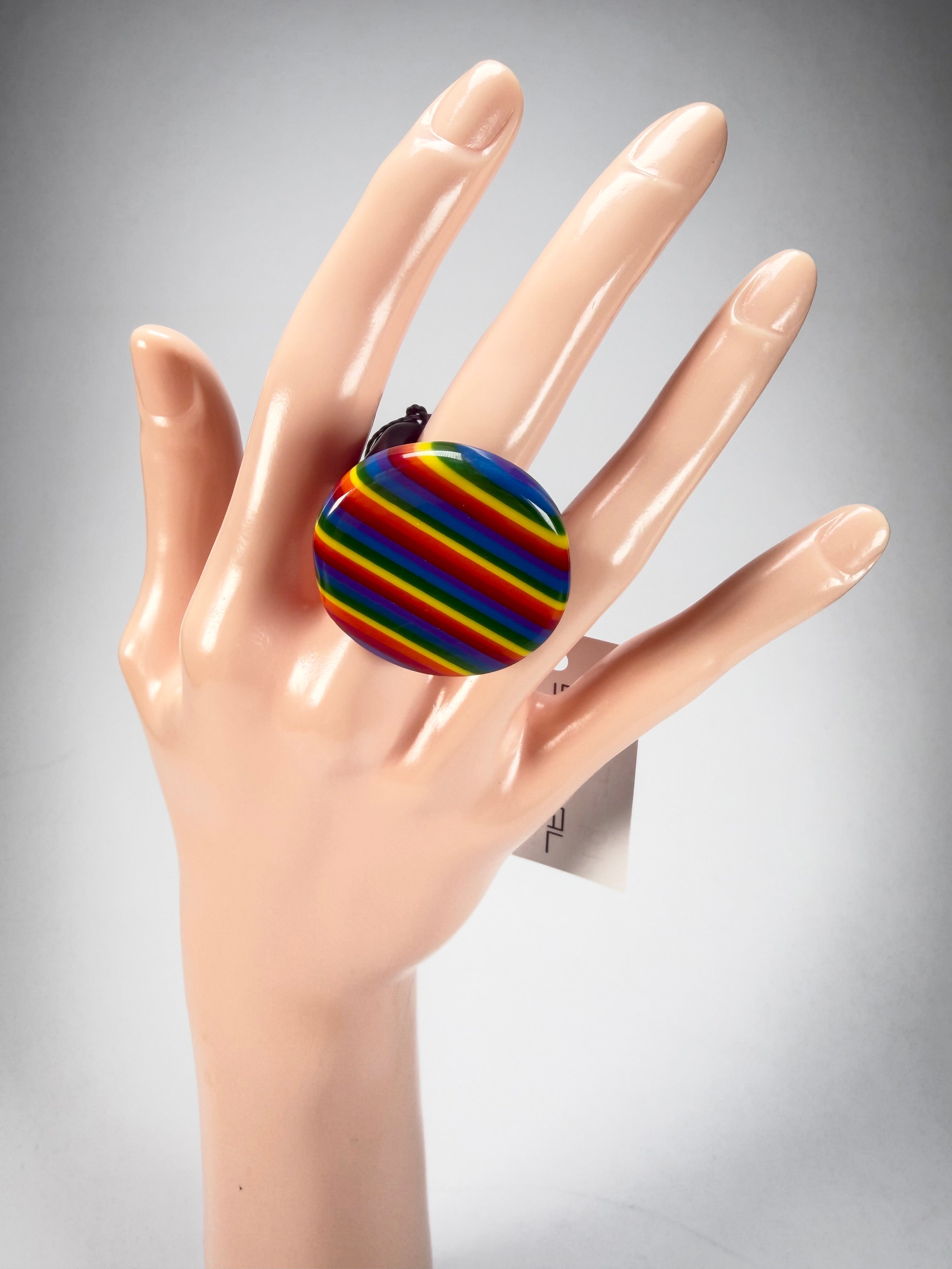 Sobral - Pop Pride "Retalhos" Resin Ring ( 004934 ) - Size UK S / US 9