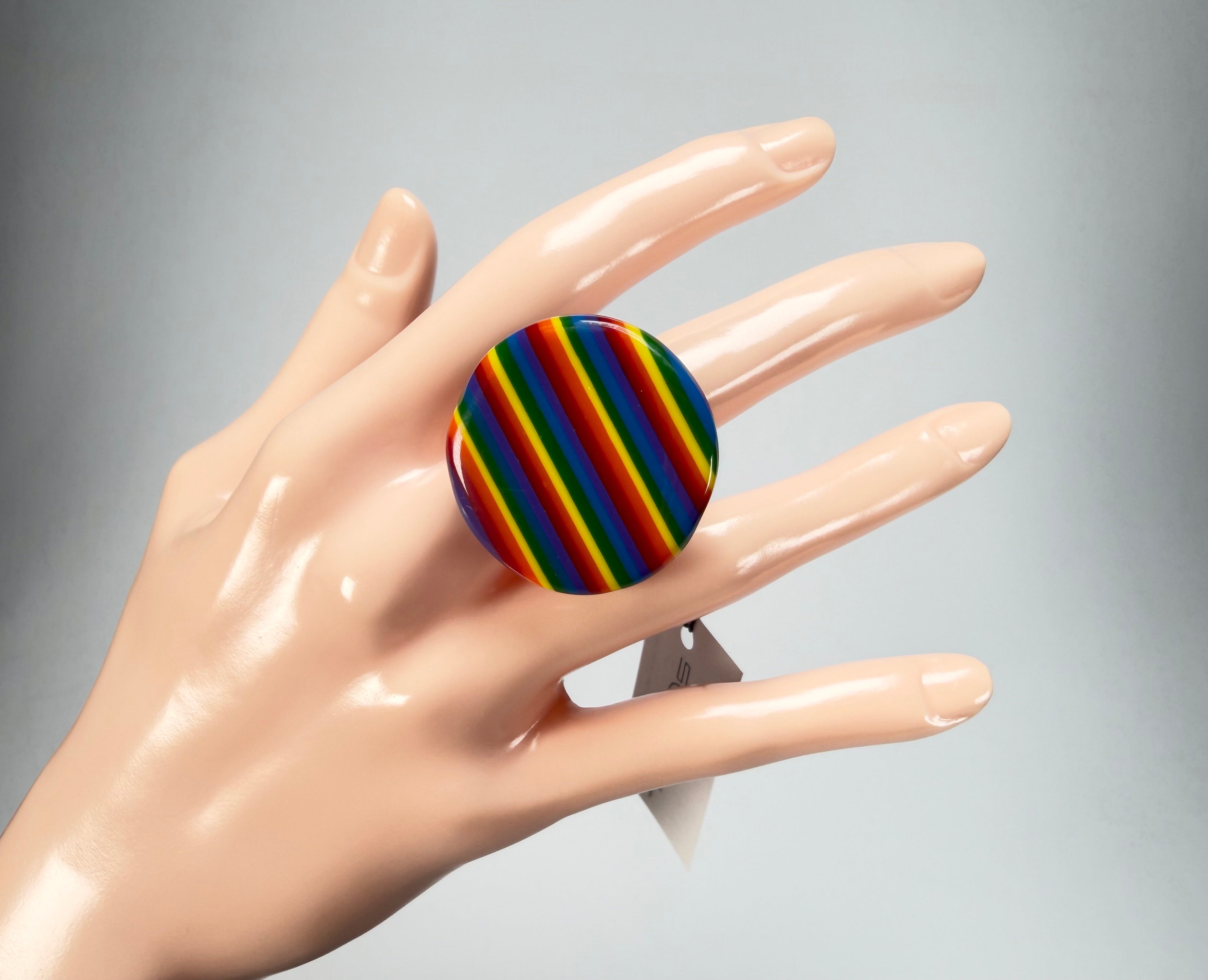 Sobral - Pop Pride "Retalhos" Resin Ring ( 004934 ) - Size UK S / US 9