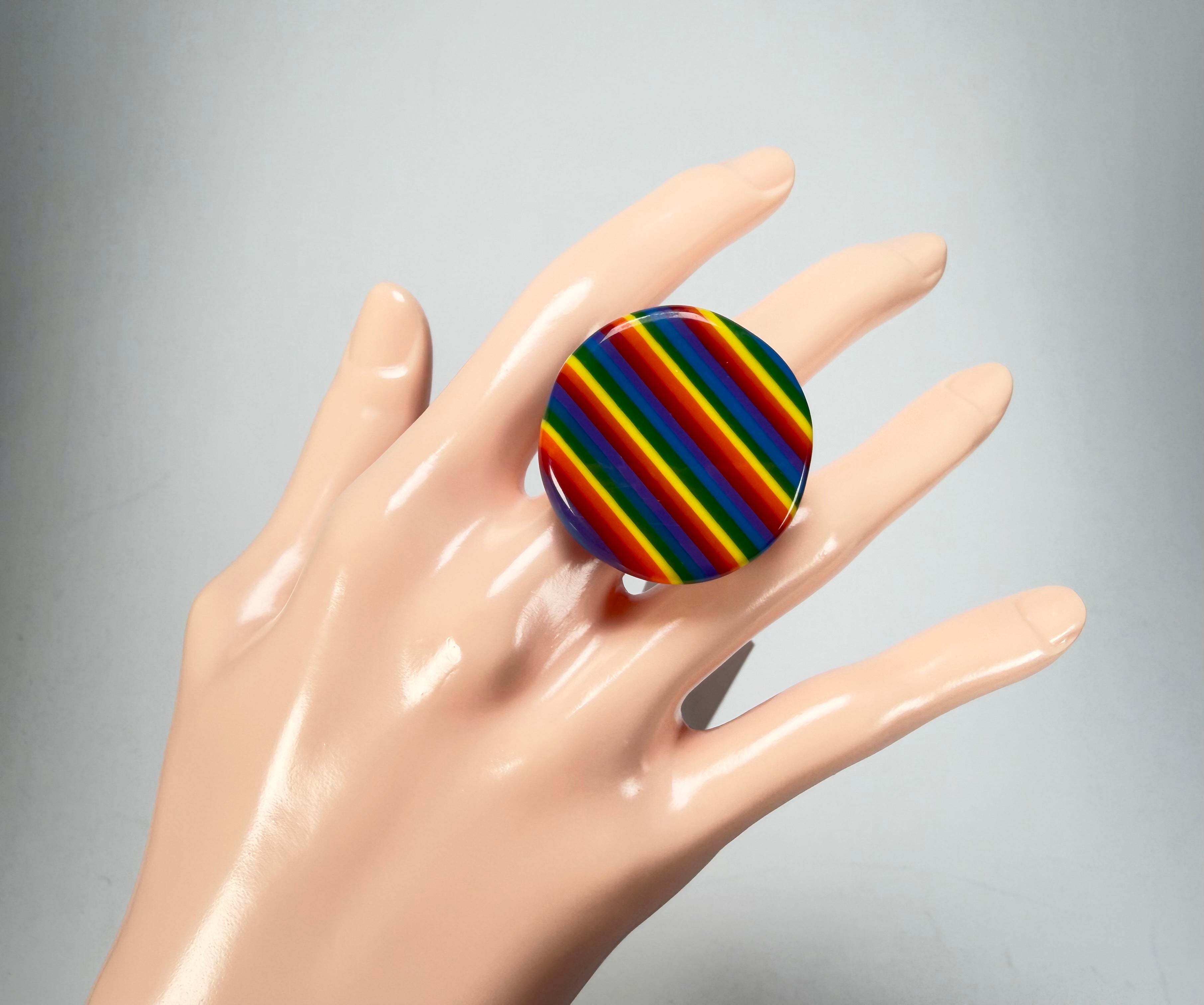 Sobral - Pop Pride "Retalhos" Resin Ring ( 004934 ) - Size UK S / US 9