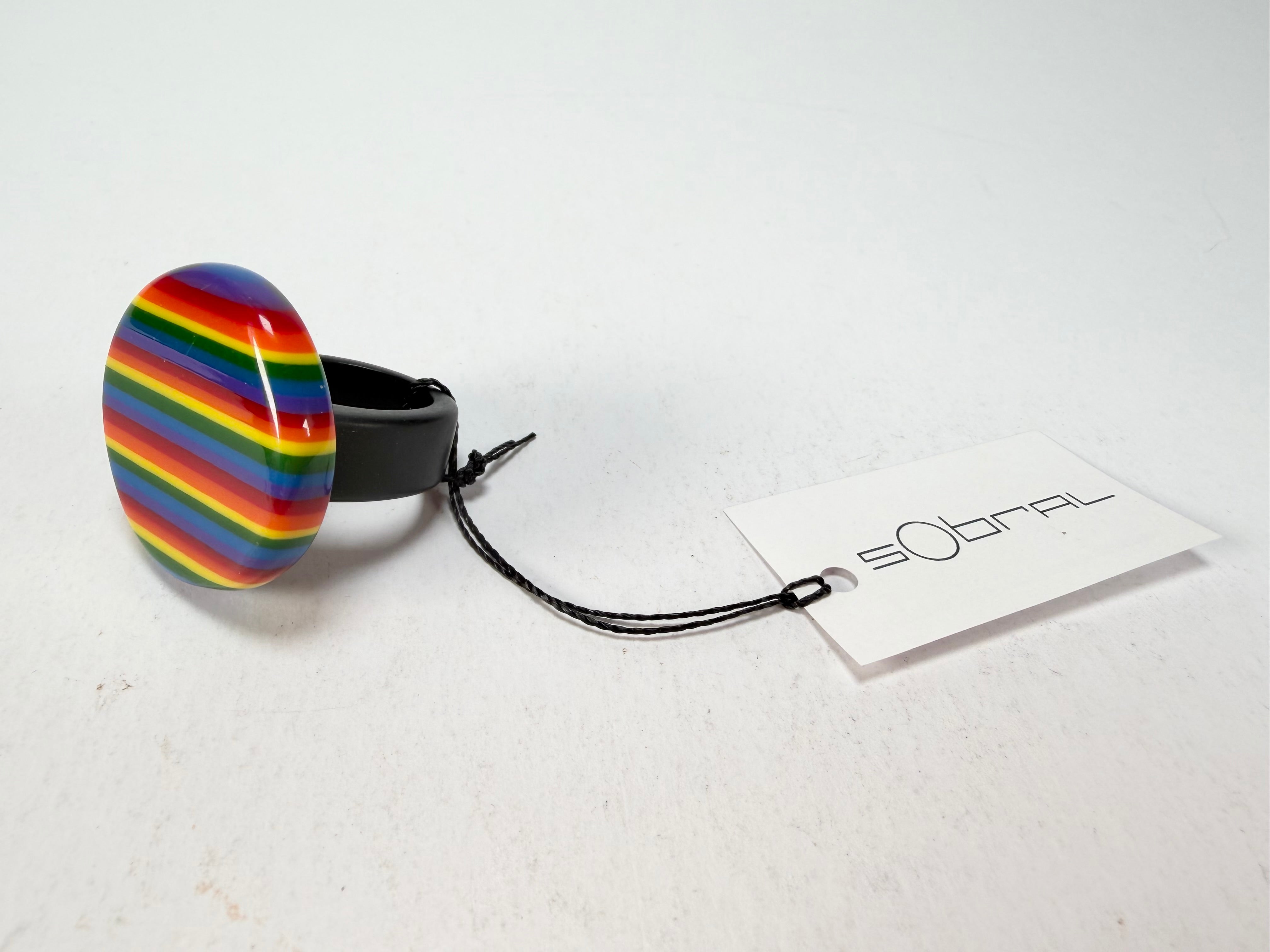 Sobral - Pop Pride "Retalhos" Resin Ring ( 004934 ) - Size UK S / US 9