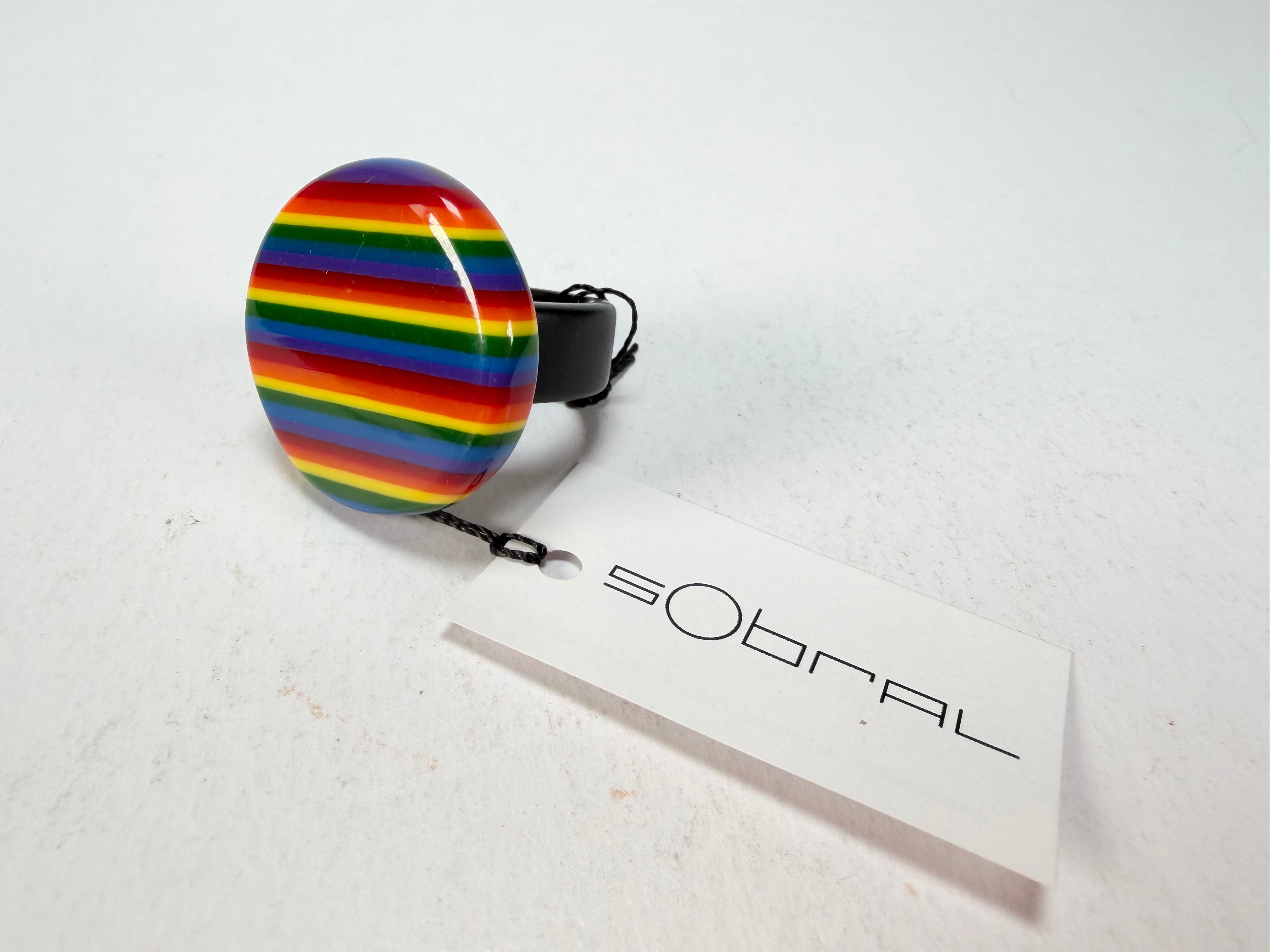 Sobral - Pop Pride "Retalhos" Resin Ring ( 004934 ) - Size UK S / US 9