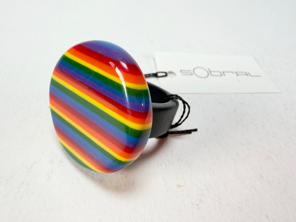 Sobral - Pop Pride "Retalhos" Resin Ring ( 004934 ) - Size UK S / US 9