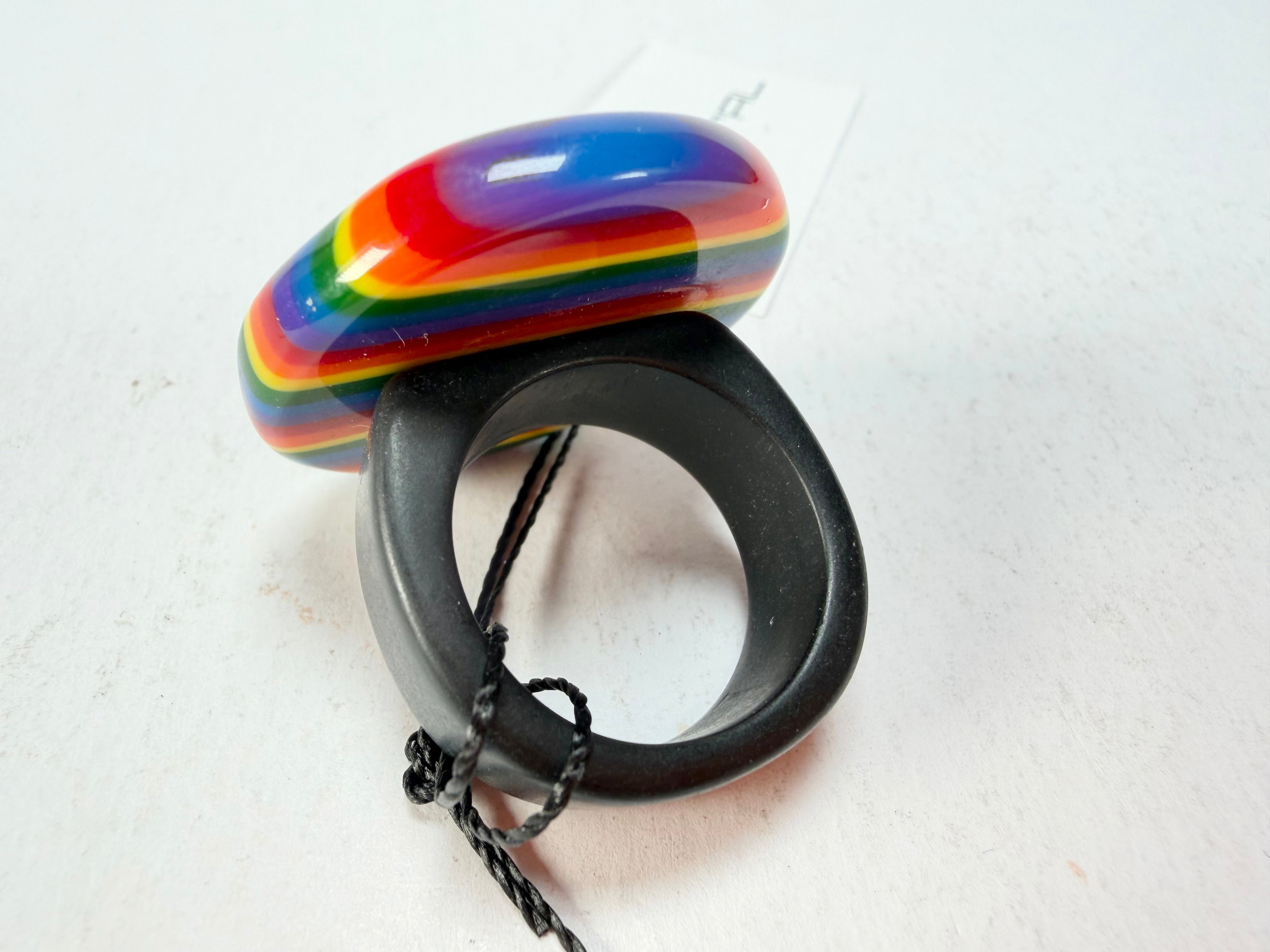 Sobral - Pop Pride "Retalhos" Resin Ring ( 004934 ) - Size UK S / US 9