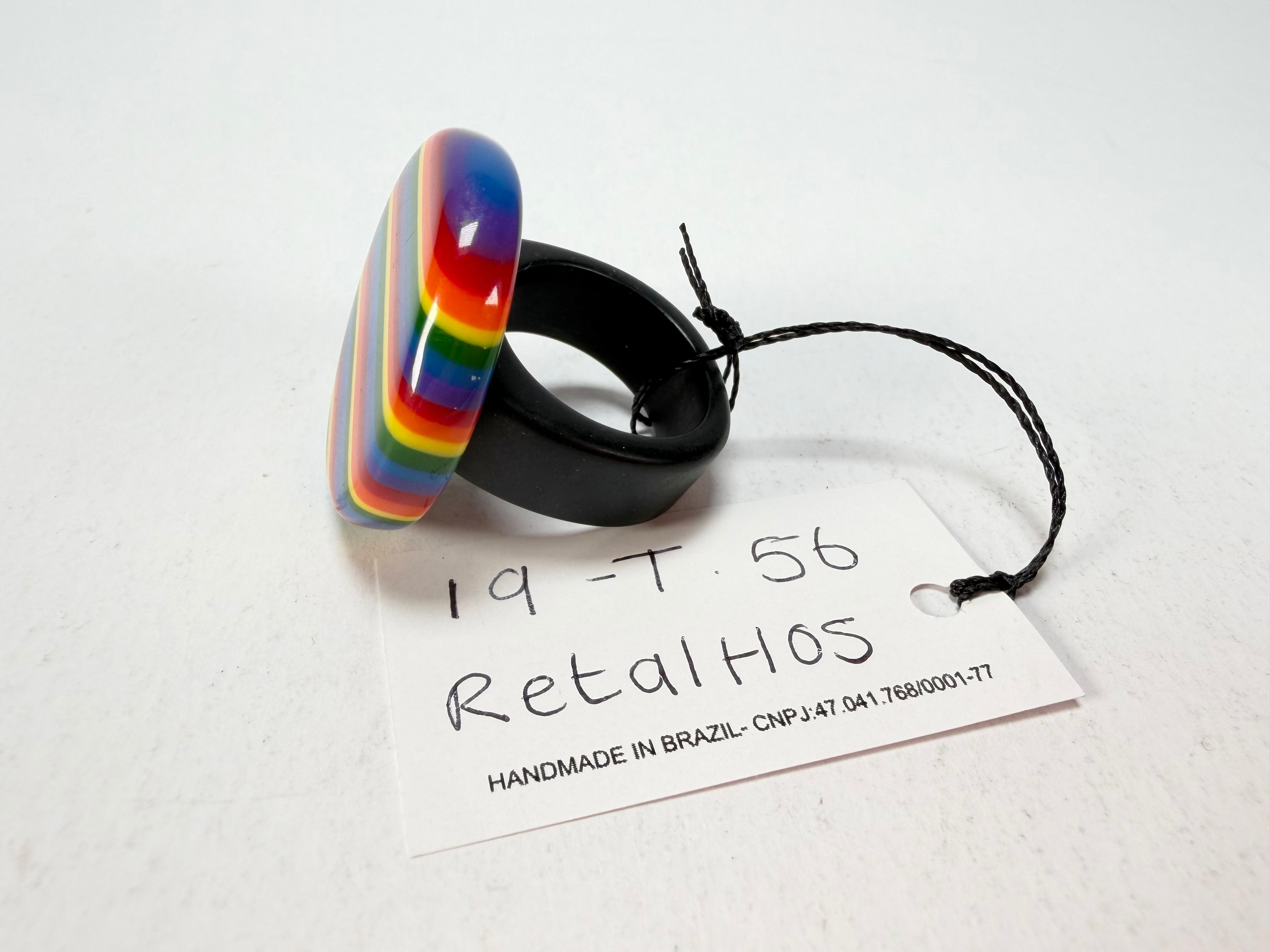 Sobral - Pop Pride "Retalhos" Resin Ring ( 004934 ) - Size UK S / US 9