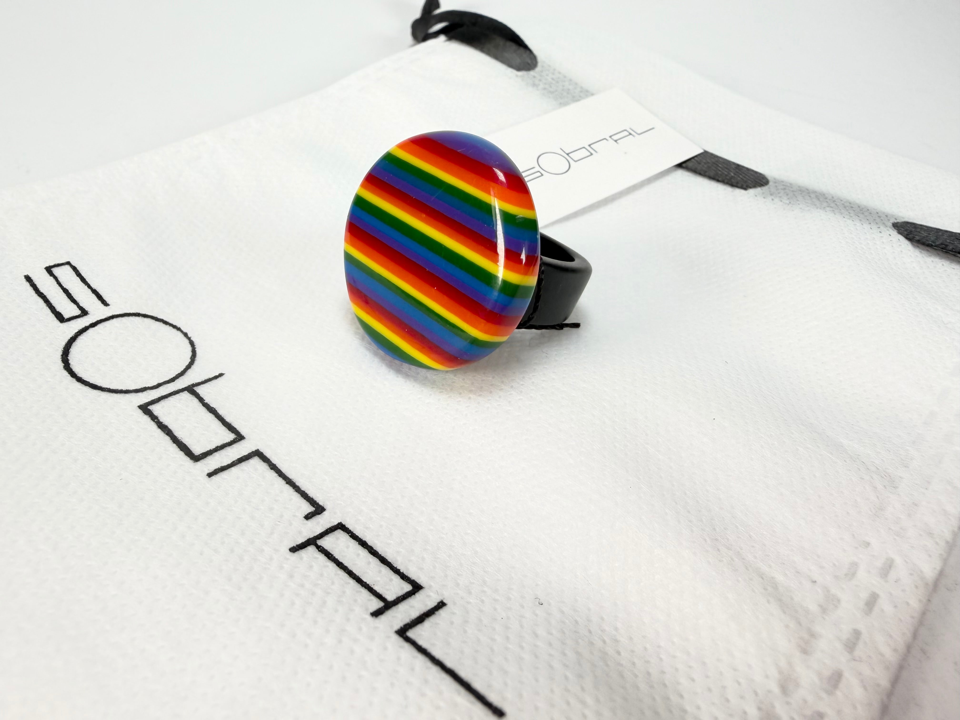 Sobral - Pop Pride "Retalhos" Resin Ring ( 004934 ) - Size UK S / US 9
