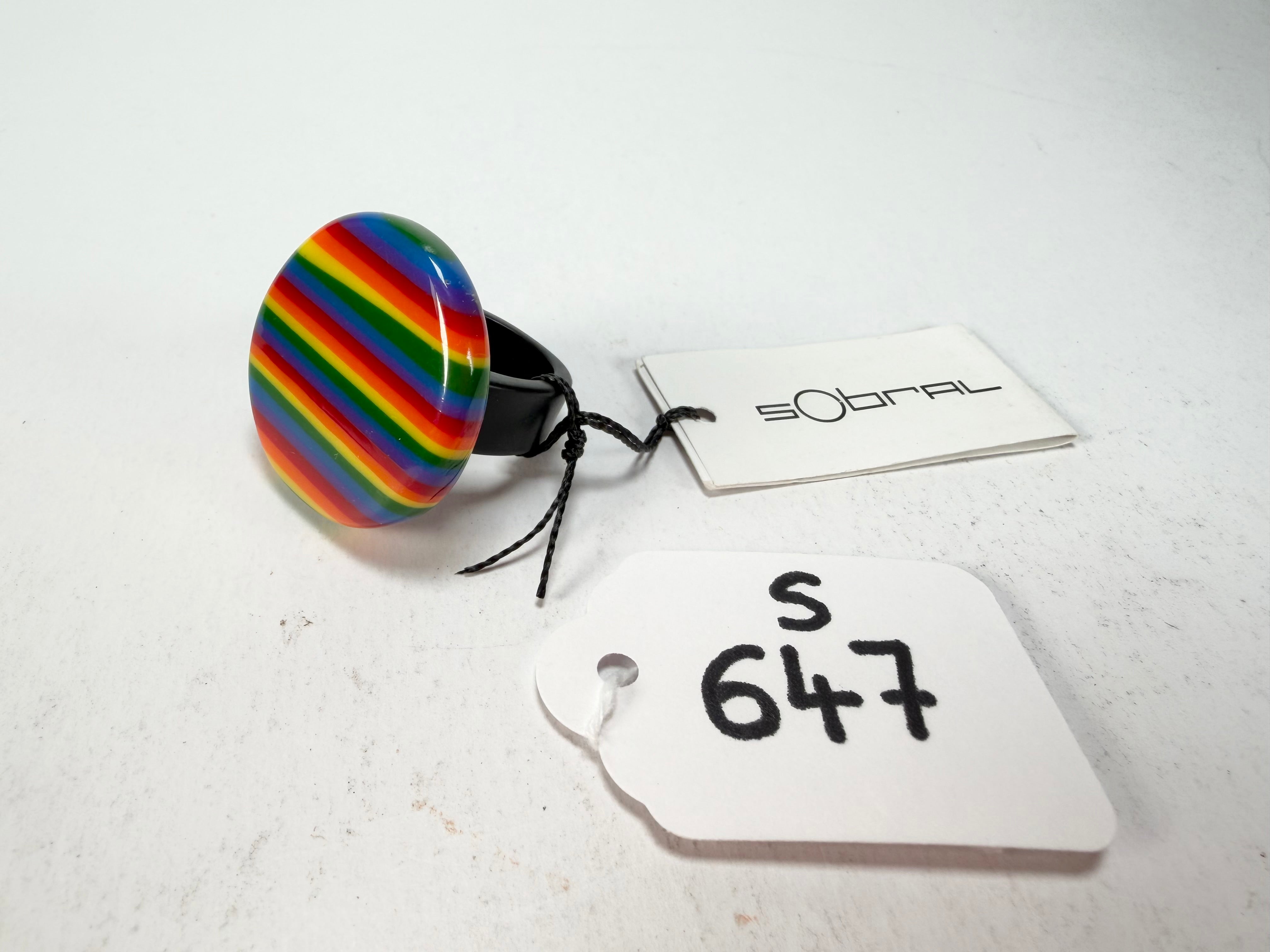 Sobral - Pop Pride "Retalhos" Resin Ring ( 004934 ) - Size UK V / US 10.5