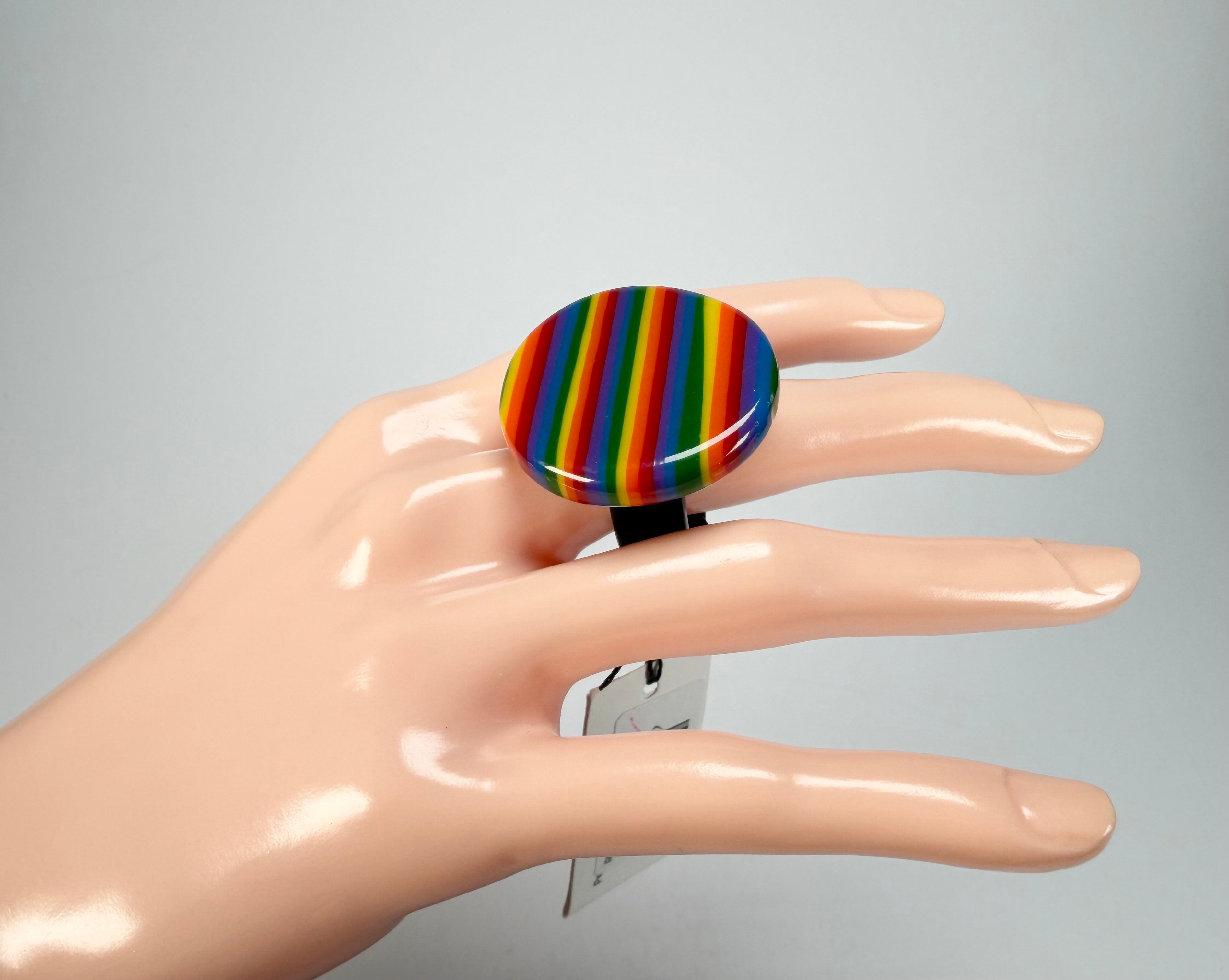 Sobral - Pop Pride "Retalhos" Resin Ring ( 004934 ) - Size UK V / US 10.5