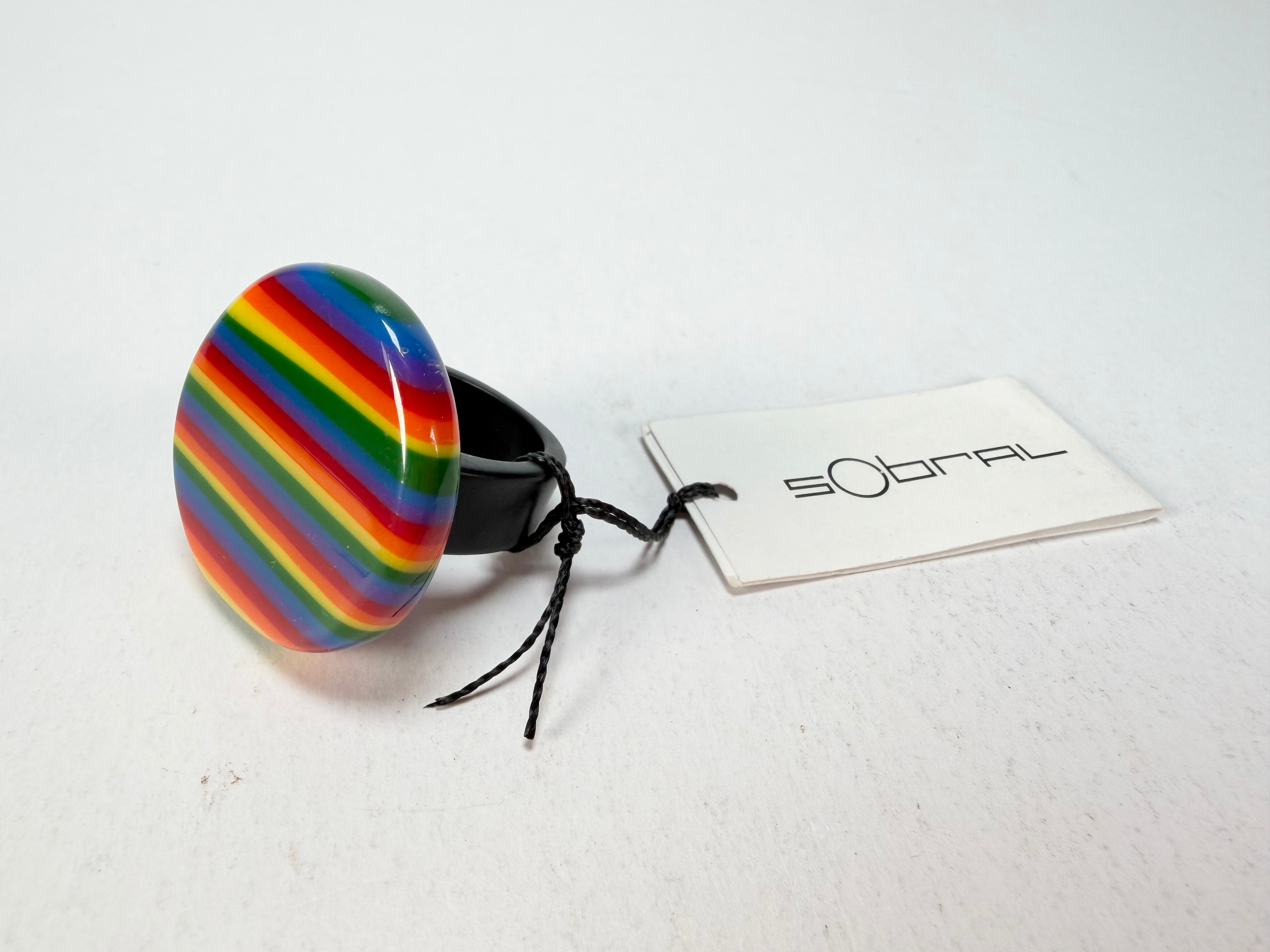 Sobral - Pop Pride "Retalhos" Resin Ring ( 004934 ) - Size UK V / US 10.5