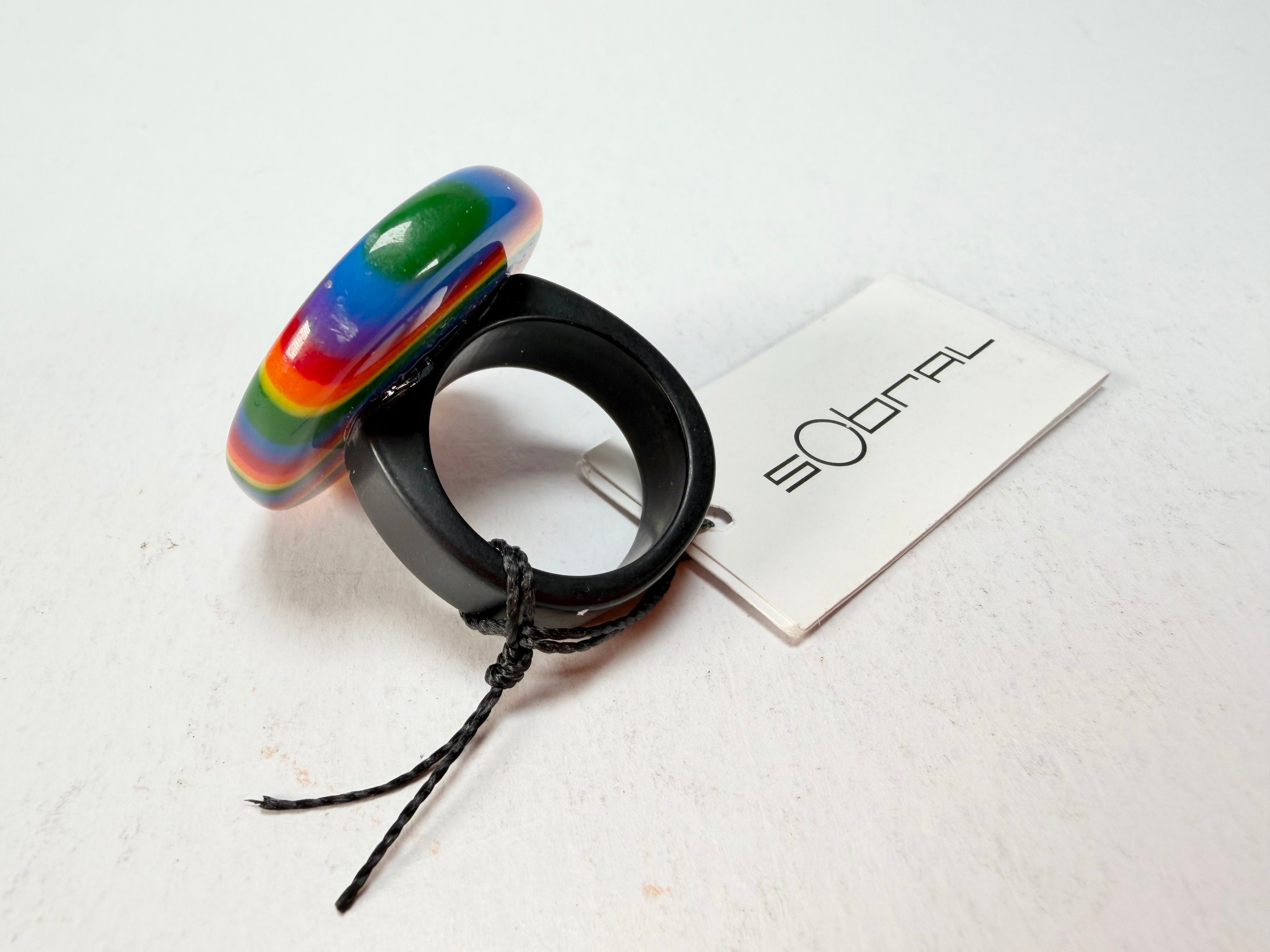 Sobral - Pop Pride "Retalhos" Resin Ring ( 004934 ) - Size UK V / US 10.5