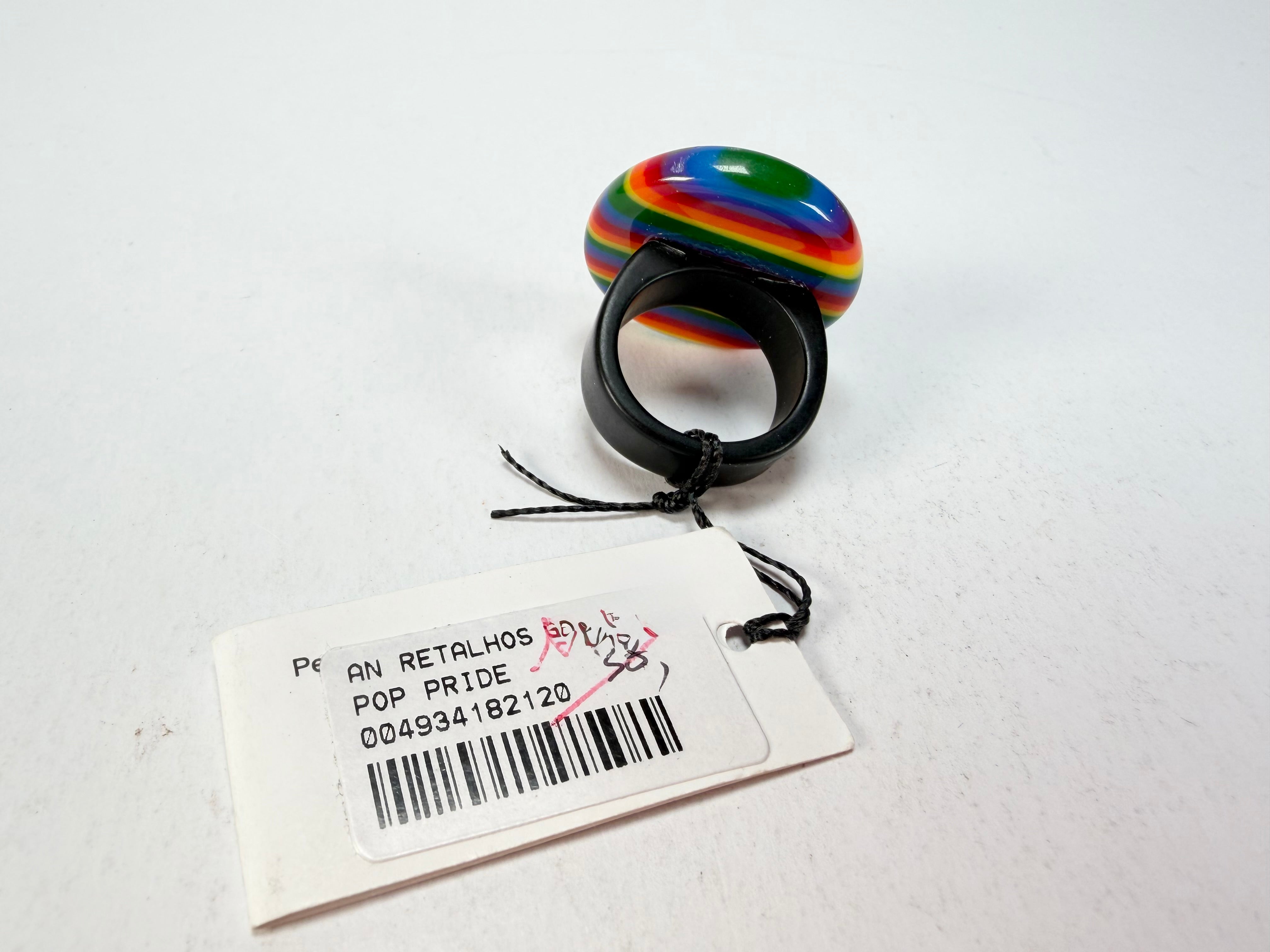 Sobral - Pop Pride "Retalhos" Resin Ring ( 004934 ) - Size UK V / US 10.5