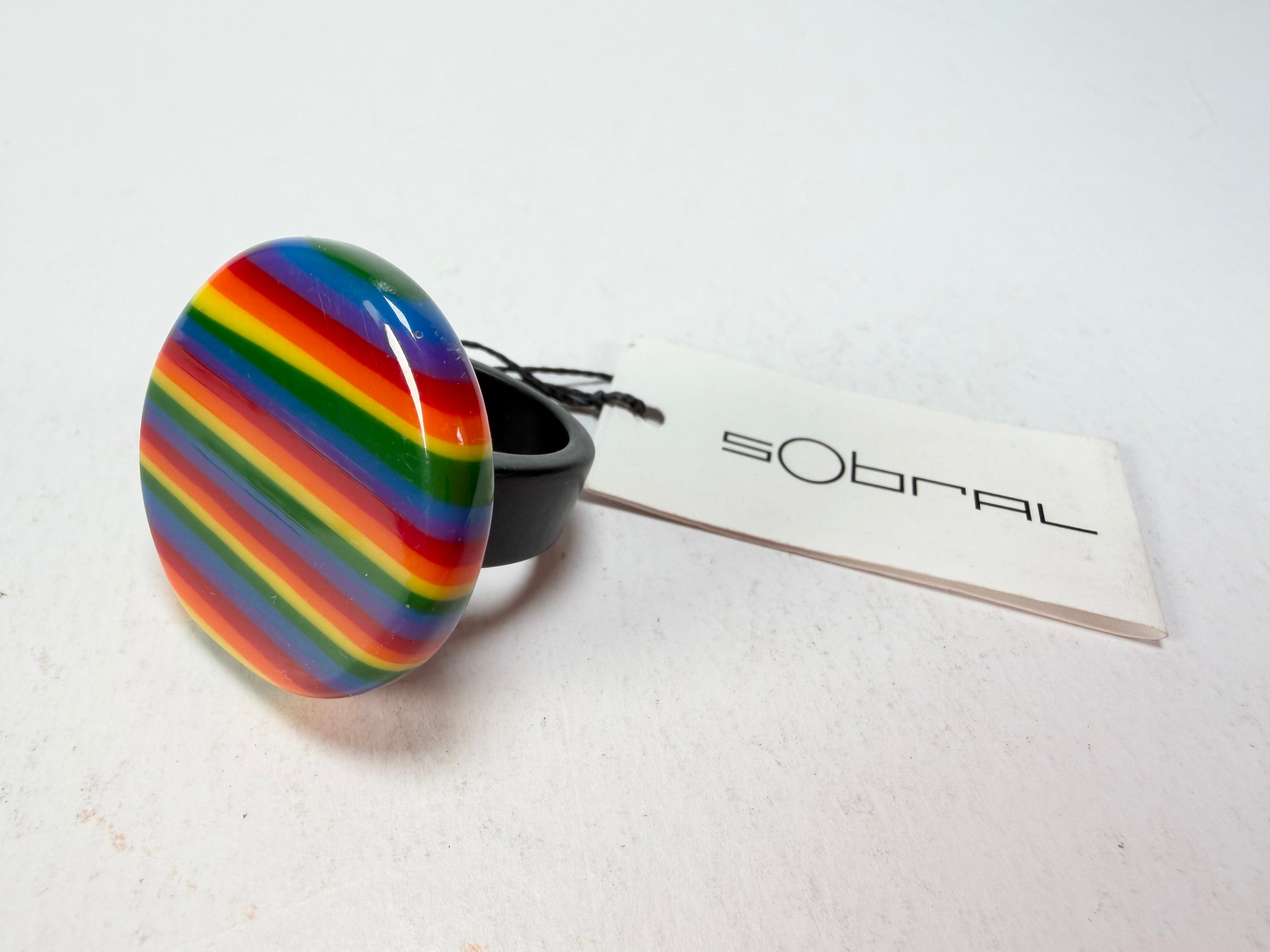 Sobral - Pop Pride "Retalhos" Resin Ring ( 004934 ) - Size UK V / US 10.5