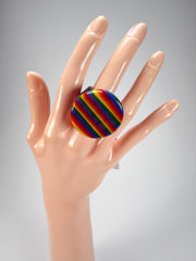 Sobral - Pop Pride "Retalhos" Resin Ring ( 004934 ) - Size UK V / US 10.5
