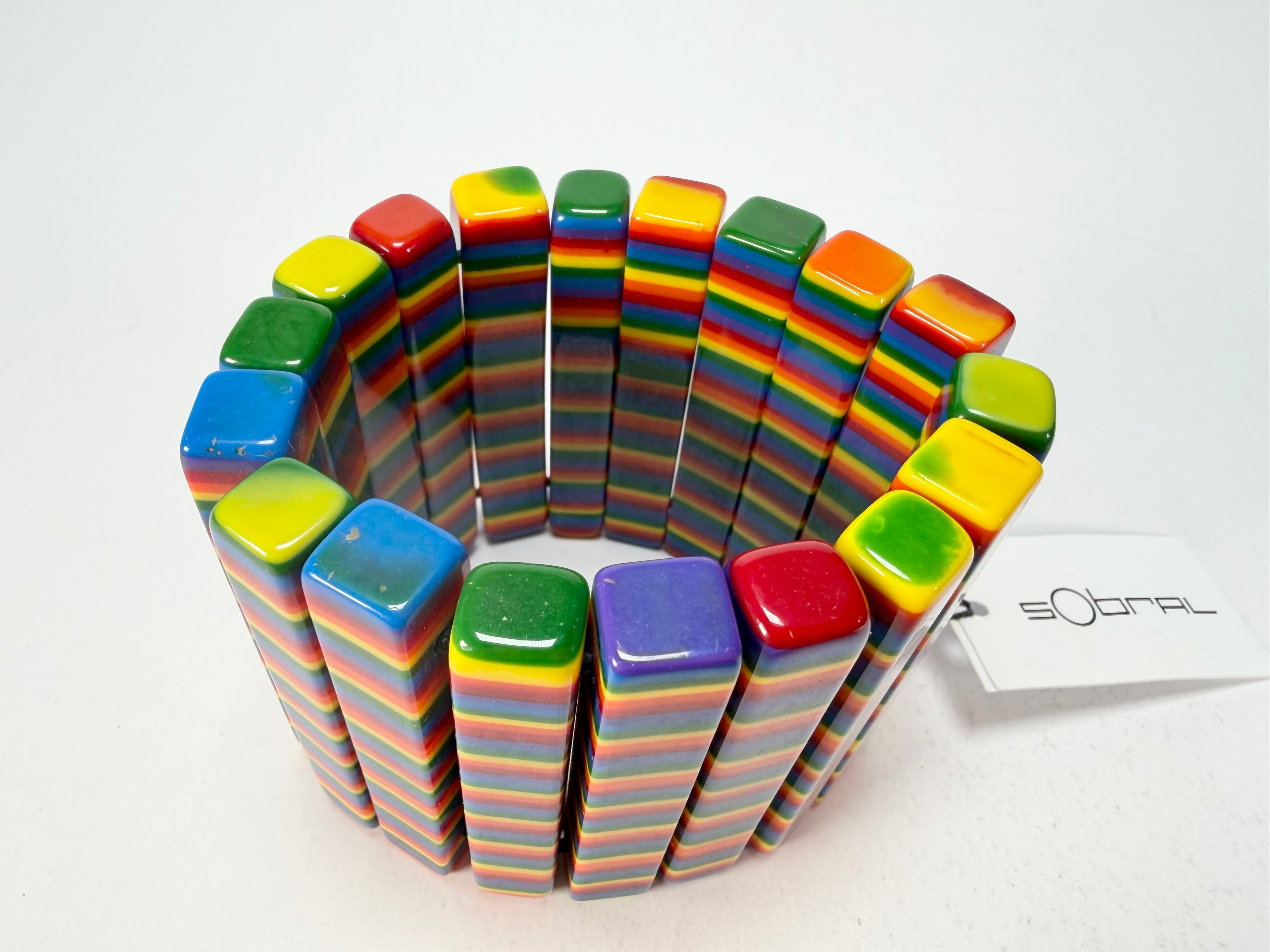 Sobral - Pop Pride "Yasmin" Elasticated Resin Bracelet ( 003137 )