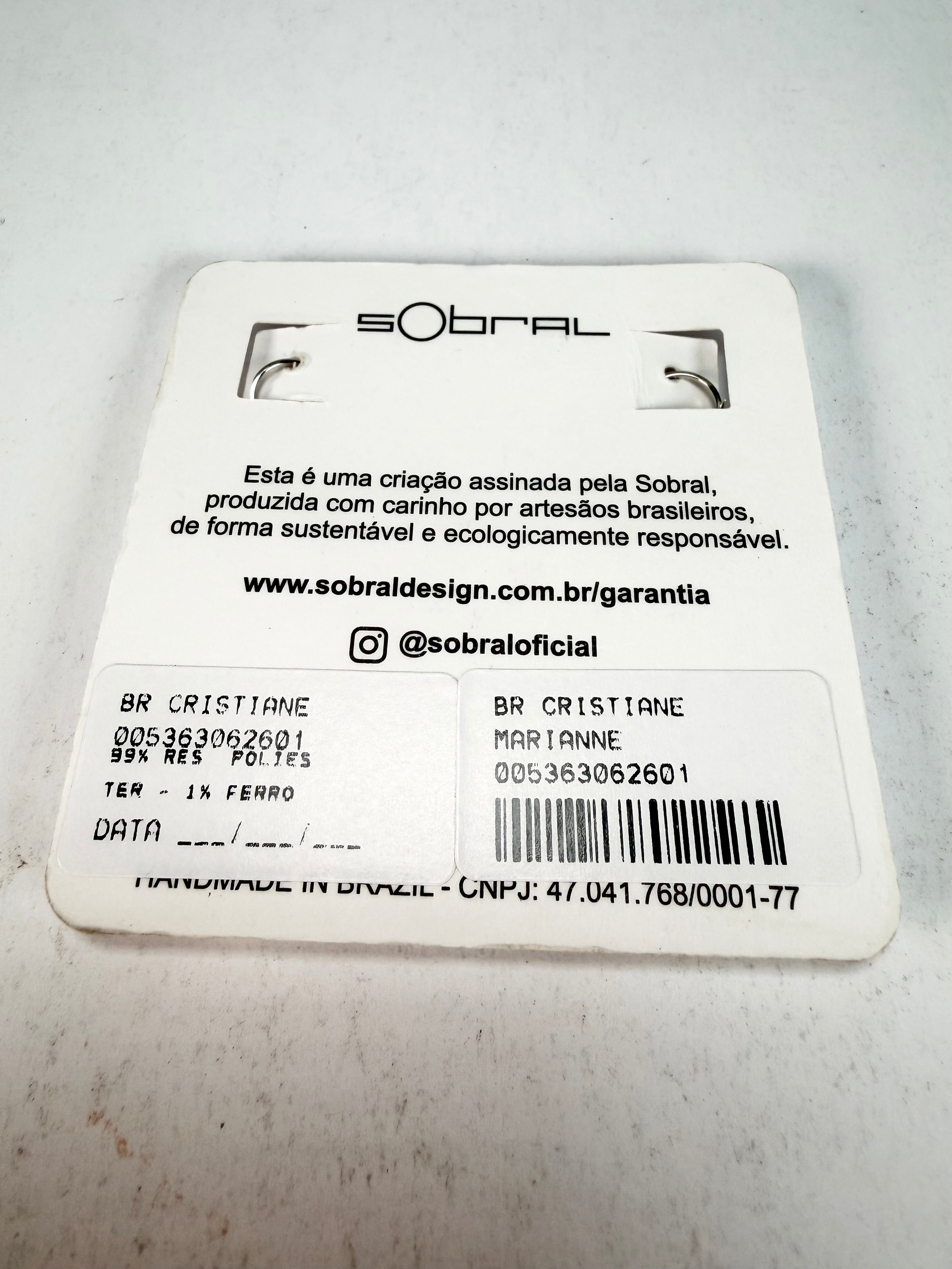 Sobral - Marianne "Cristiane" Resin Earrings ( 005363 )