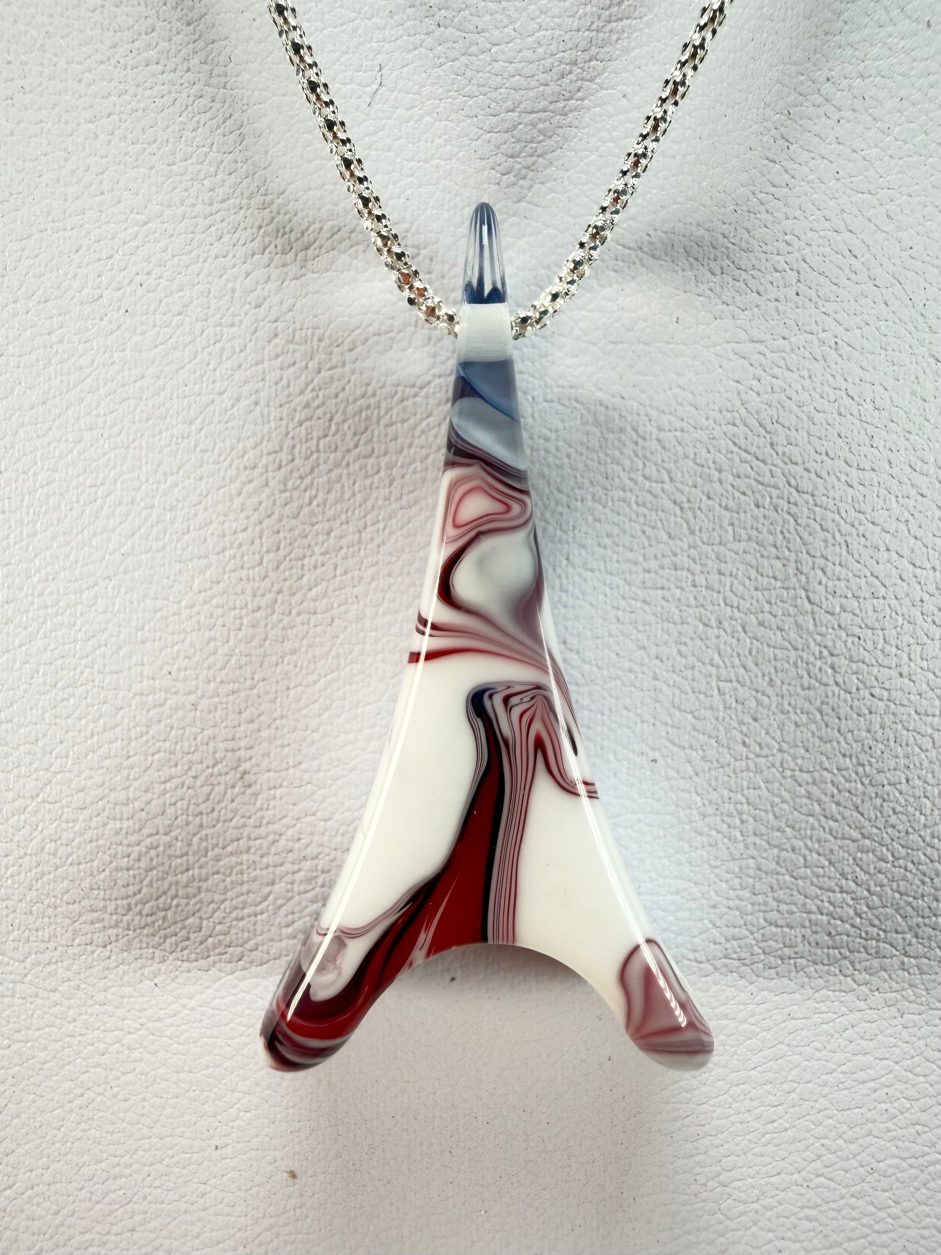 Sobral - Marianne "Eiffel Tower" Resin AG Sliver Necklace ( 005414 )