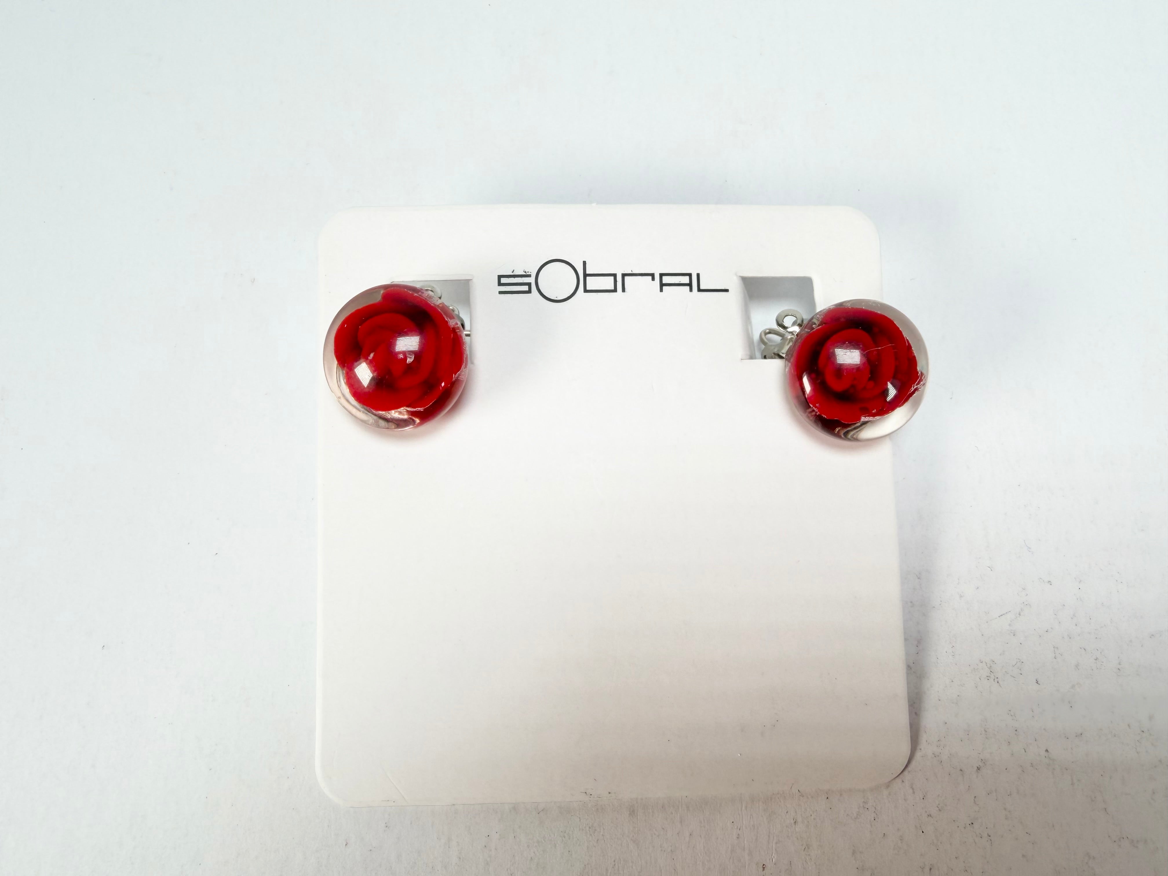 Sobral - Roses "Kalinda" Resin Clip On Earrings ( 005281 )
