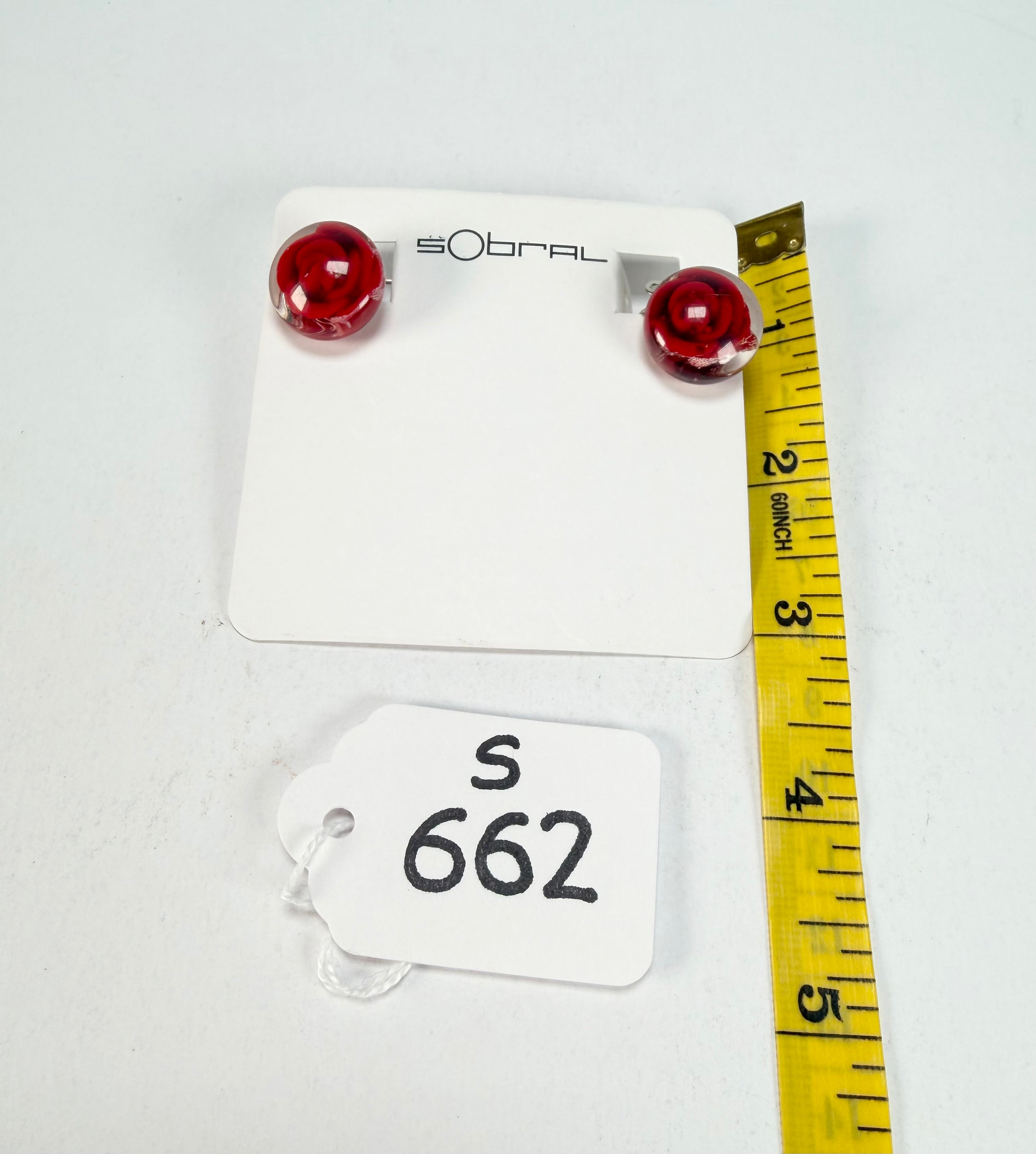 Sobral - Roses "Kalinda" Resin Clip On Earrings ( 005281 )