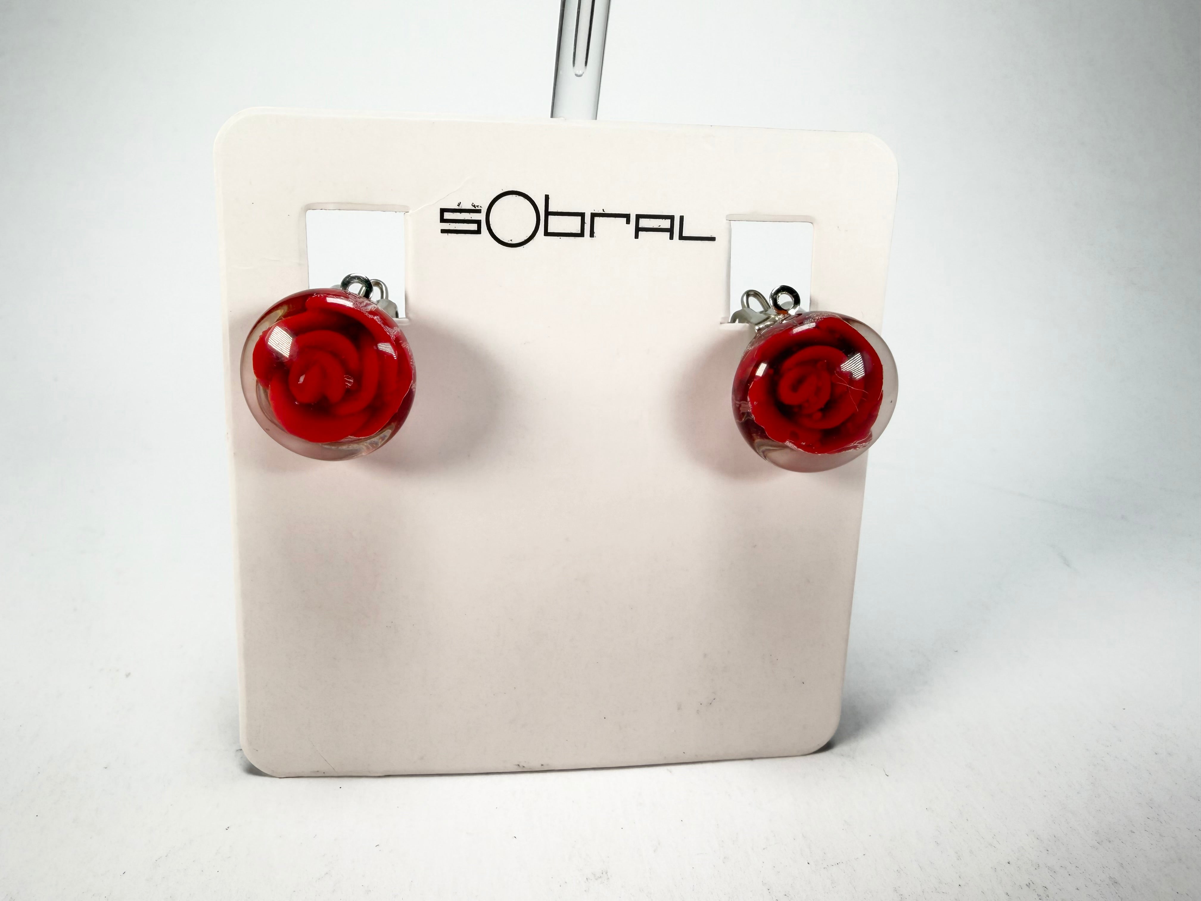 Sobral - Roses "Kalinda" Resin Clip On Earrings ( 005281 )
