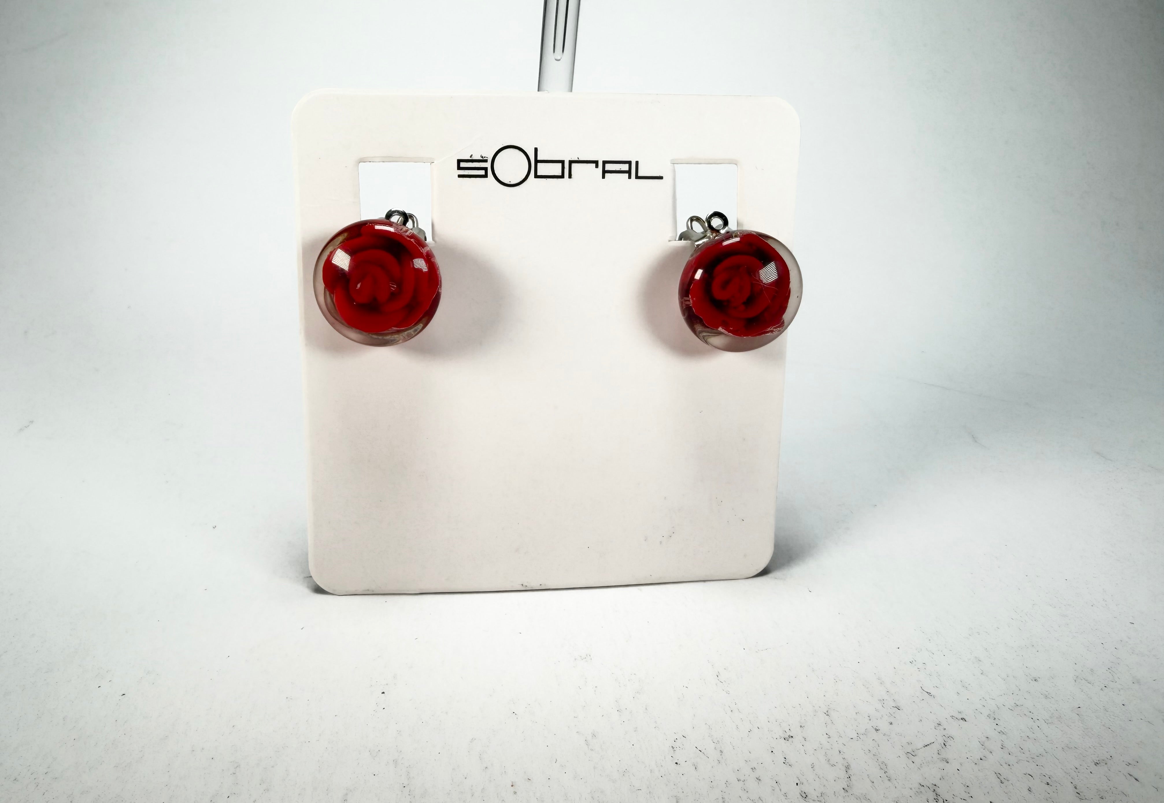 Sobral - Roses "Kalinda" Resin Clip On Earrings ( 005281 )