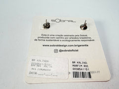 Sobral - Roses "Kalinda" Marfim Resin Earrings ( 003854 )