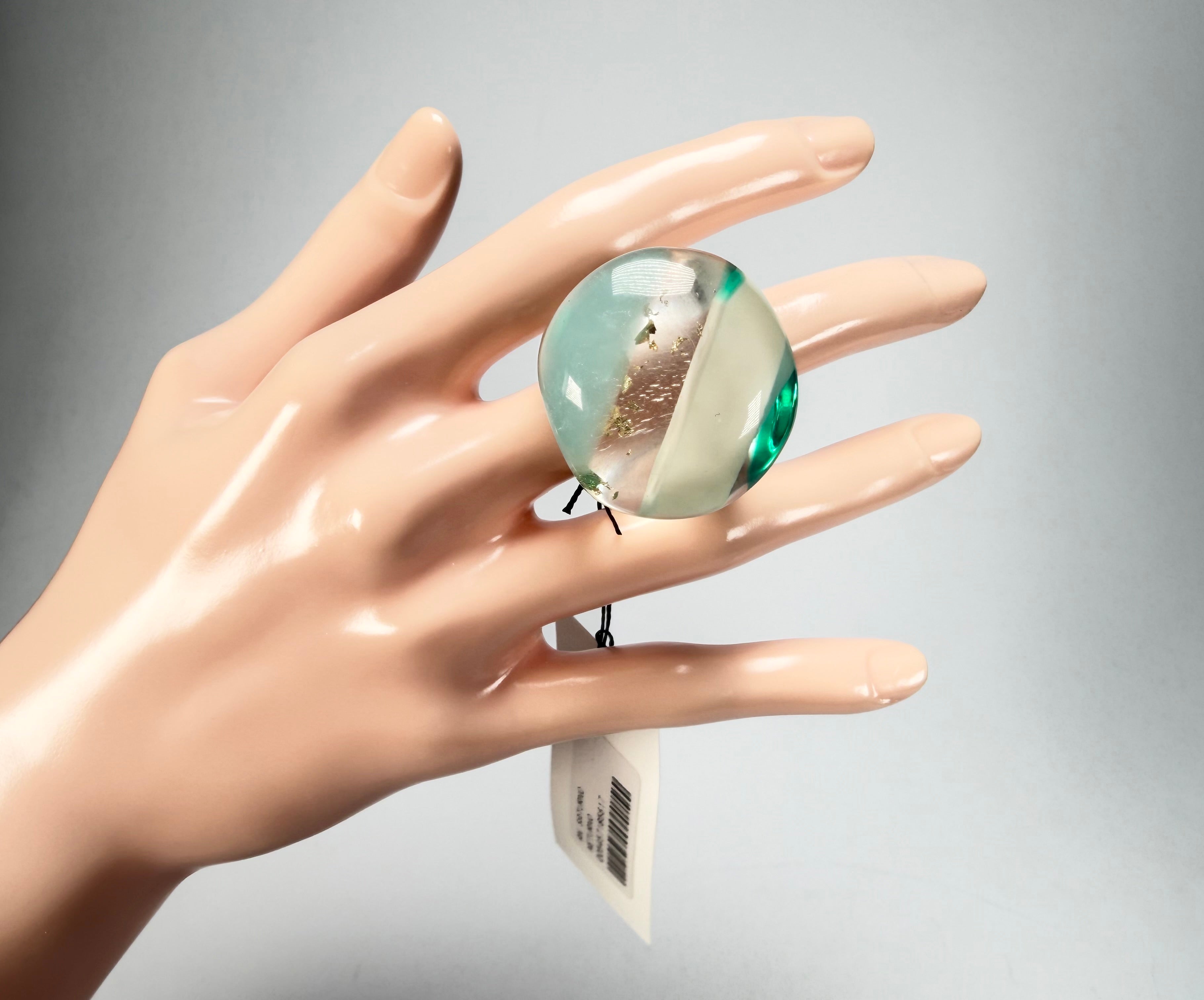 Sobral - Planets "Saturno" Neptune Resin Ring ( 005457 ) - Size UK O / US 7
