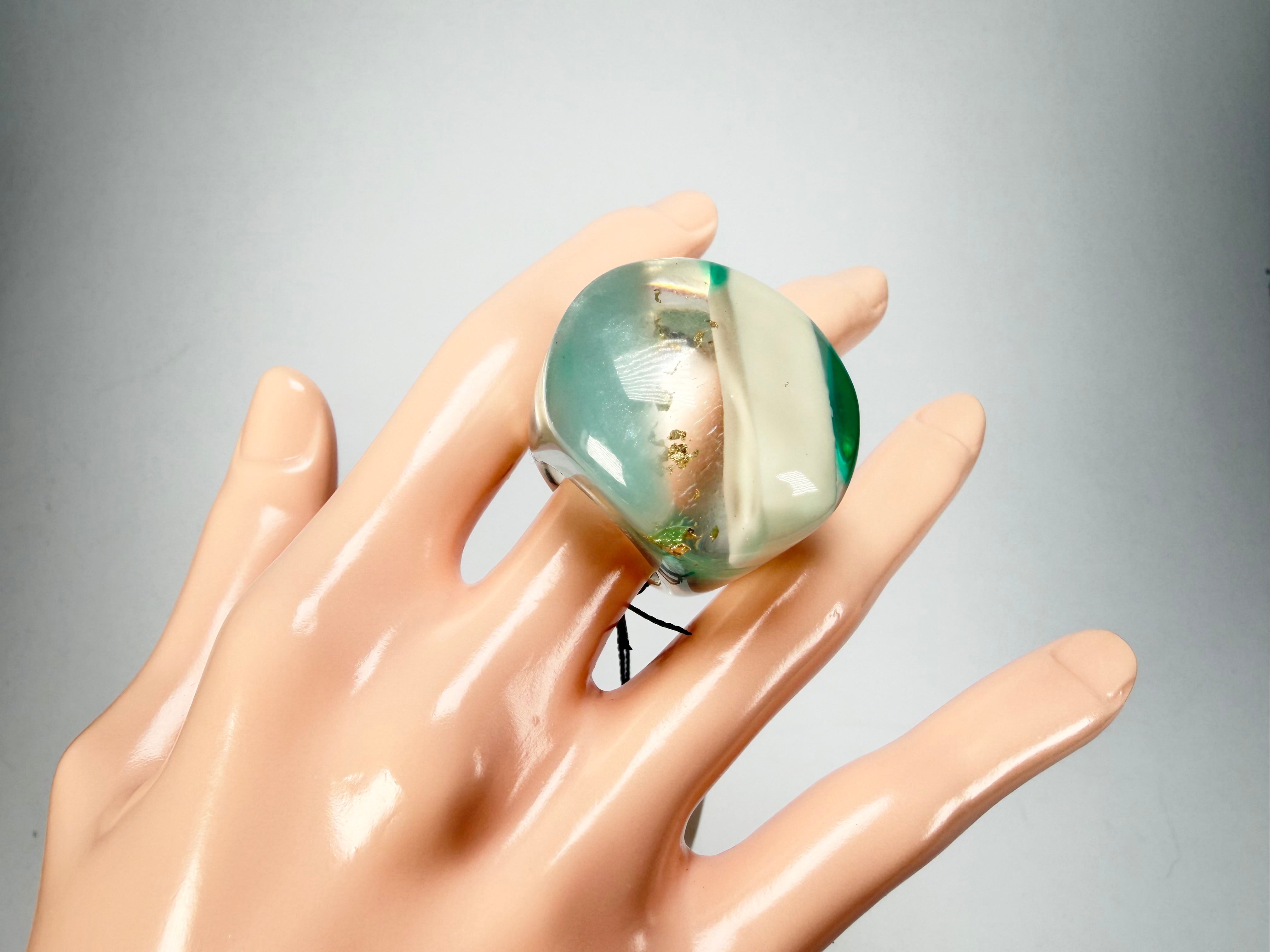 Sobral - Planets "Saturno" Neptune Resin Ring ( 005457 ) - Size UK O / US 7