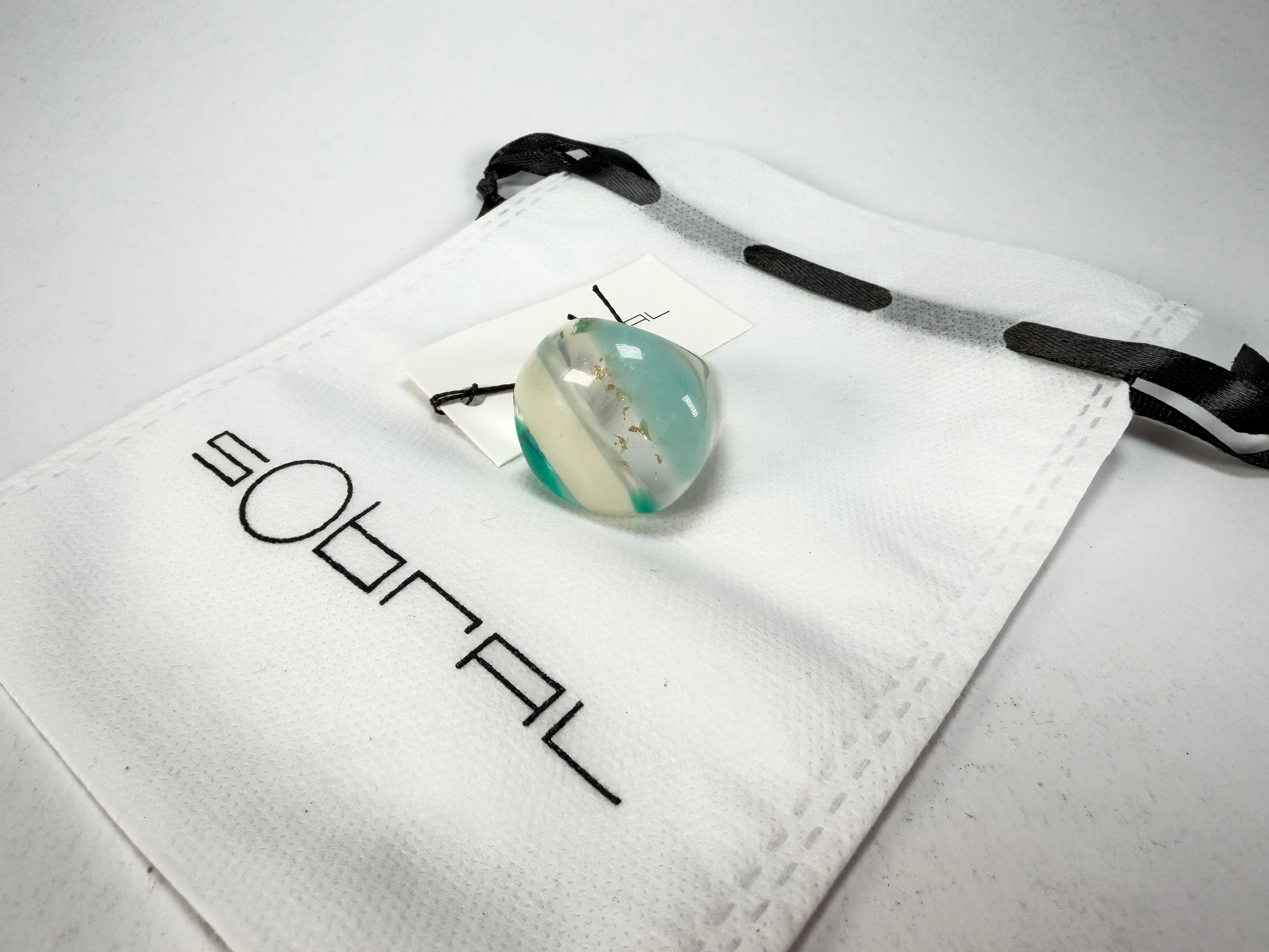 Sobral - Planets "Saturno" Neptune Resin Ring ( 005457 ) - Size UK O / US 7