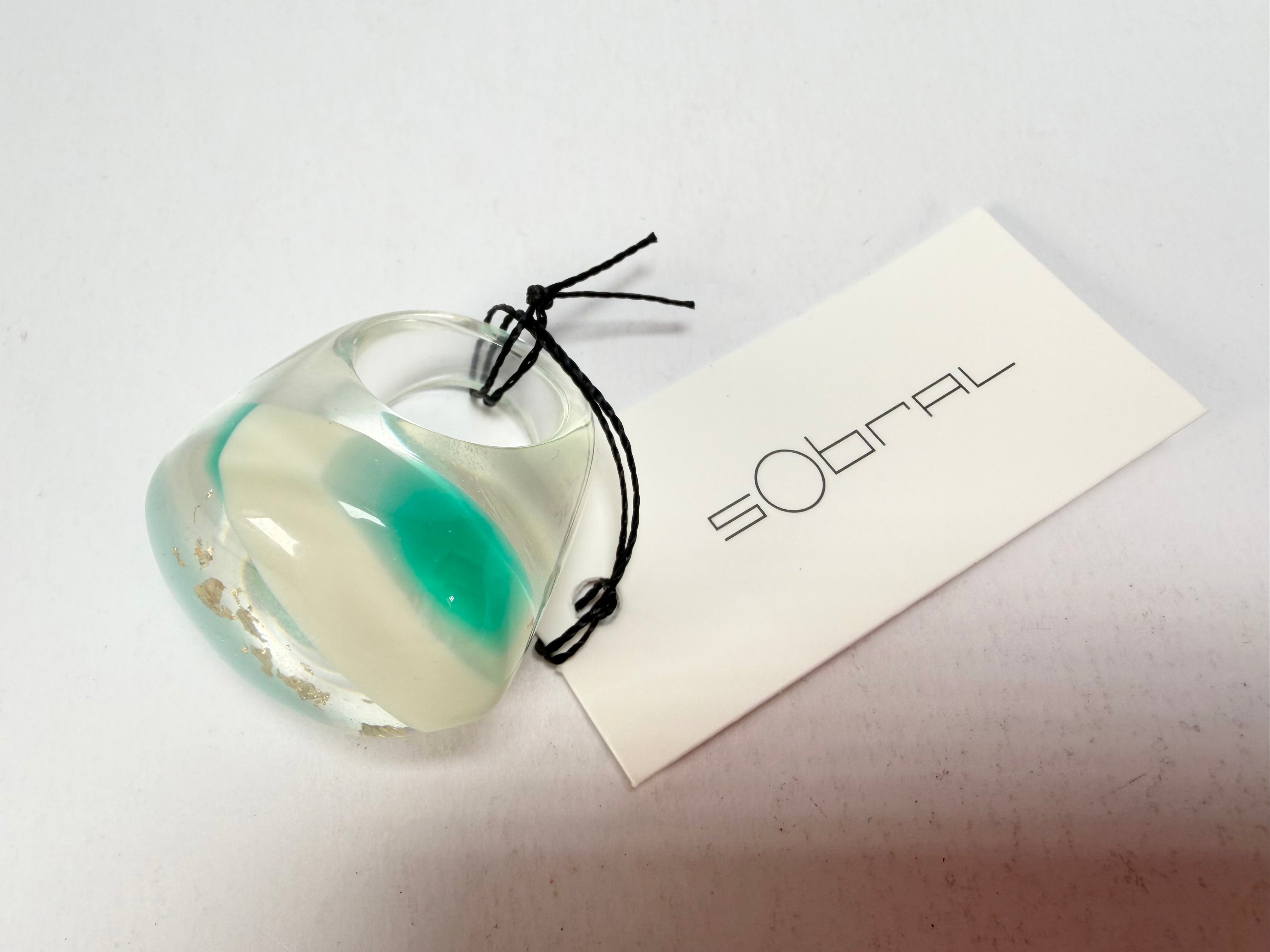 Sobral - Planets "Saturno" Neptune Resin Ring ( 005457 ) - Size UK O / US 7