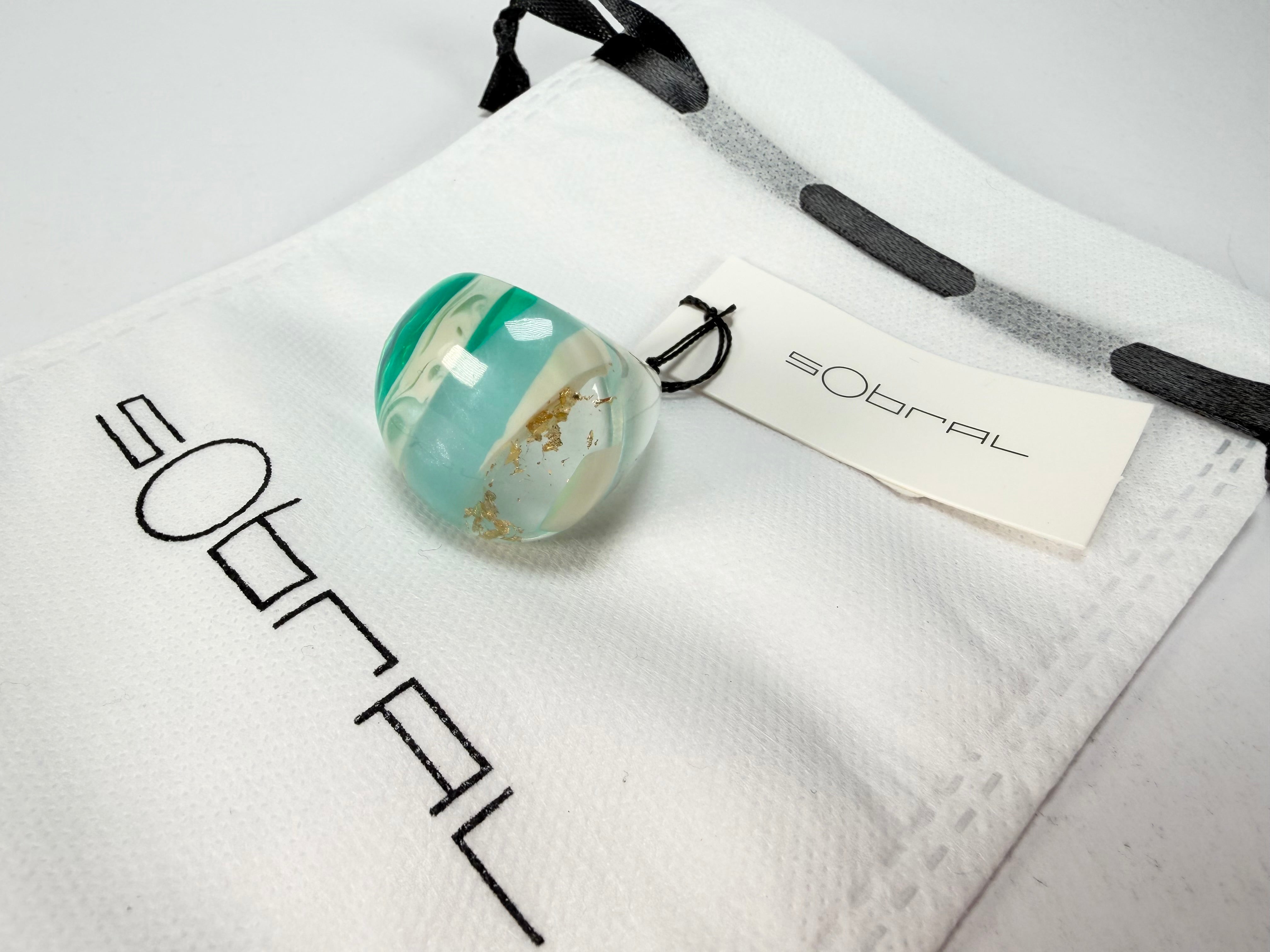 Sobral - Planets "Saturno" Neptune Resin Ring ( 005457 ) - Size UK Q / US 8