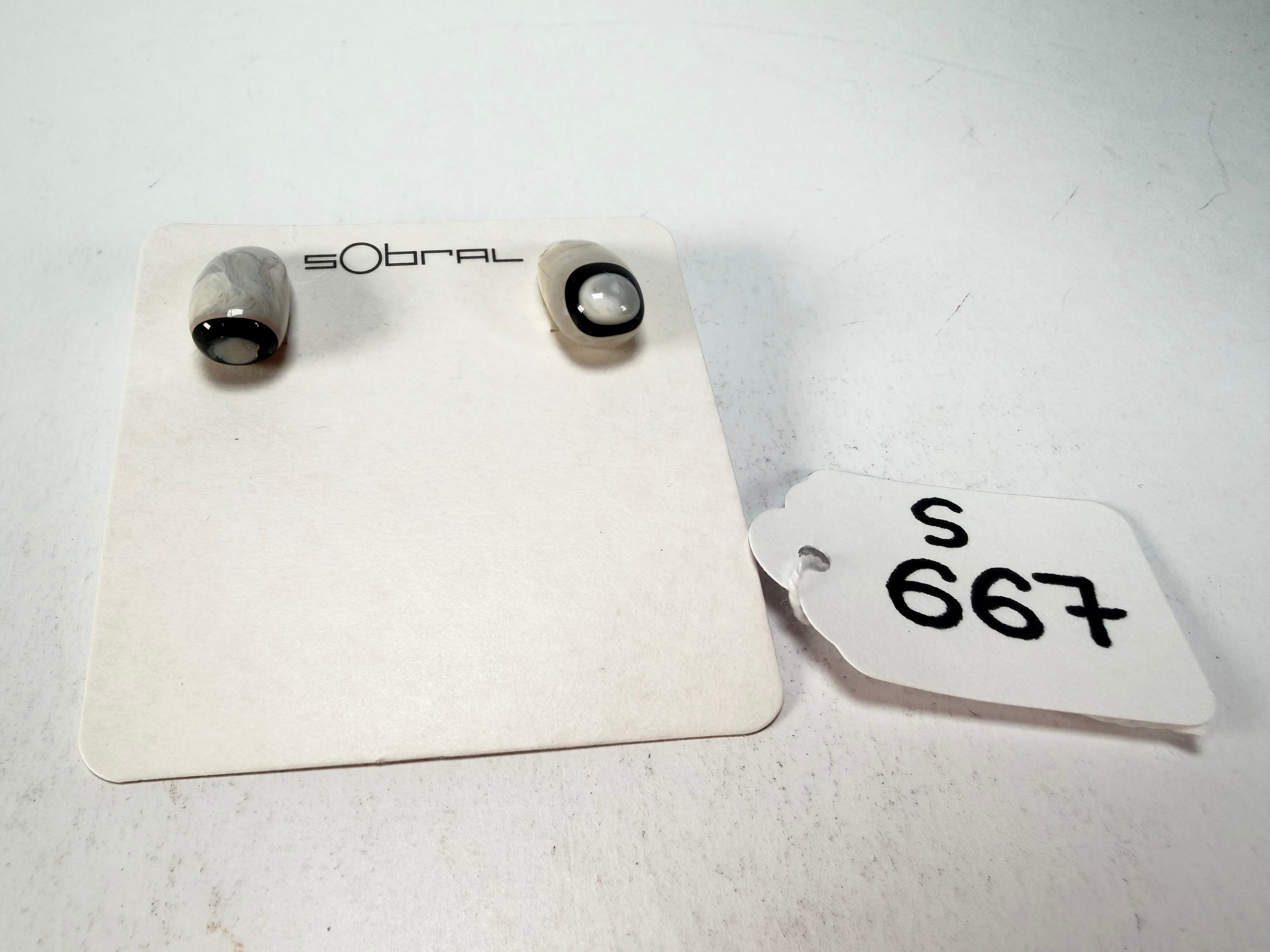 Sobral -  Lágrima D'or "New Habilis" Pollock Resin Earrings ( 005261 )